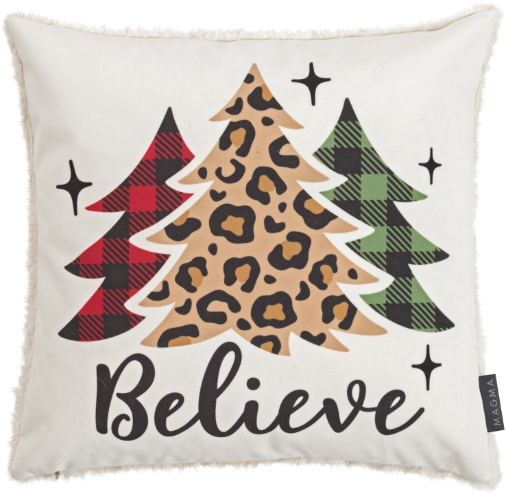 Magma Heimtex Kissen WINTER MIX ca. 40x40cm mit Motiv Believe