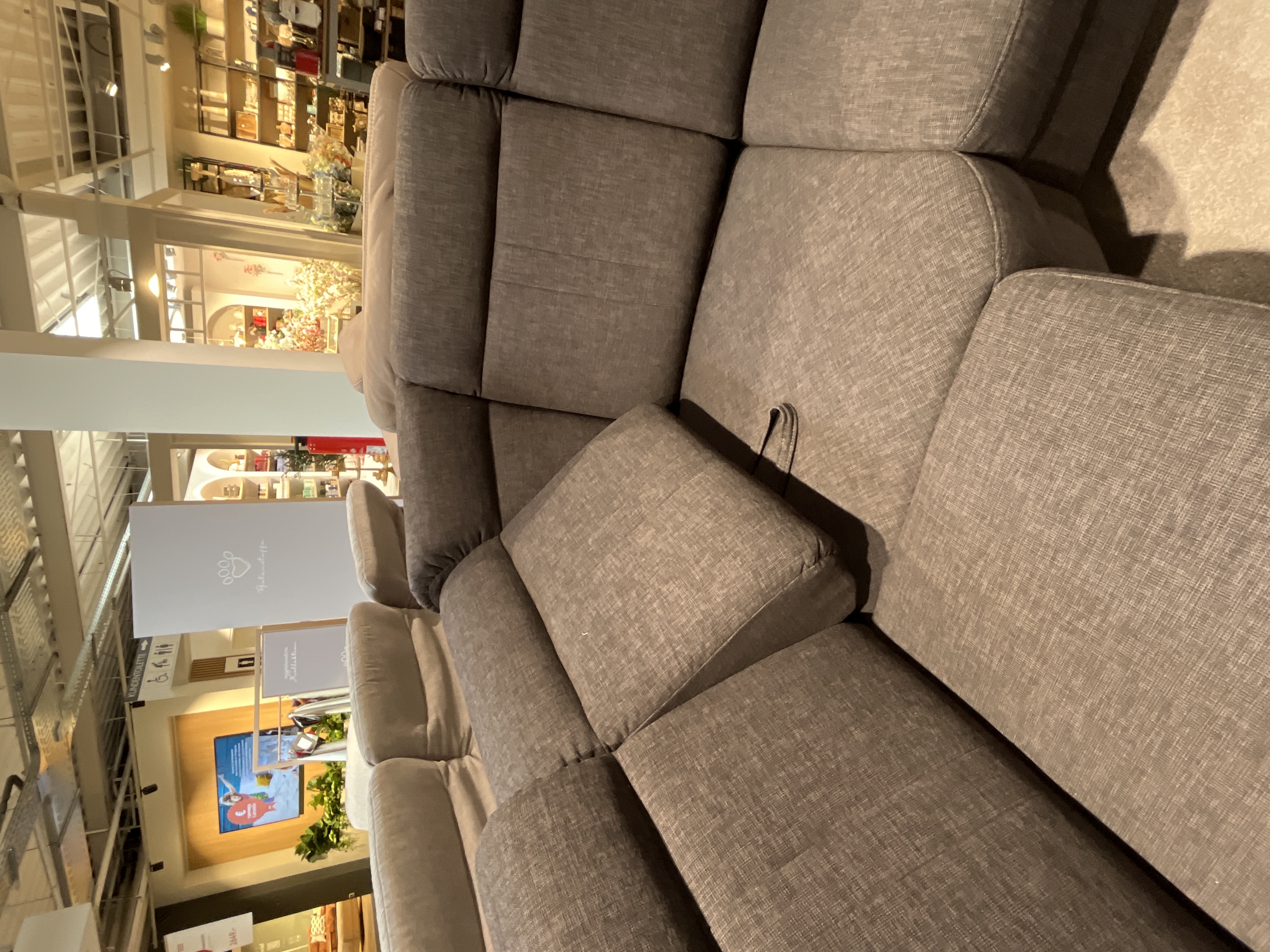 Polsterrundecke OS-PP1003 in Vincent / Vincent anthrazit, sofa, couch, sectional, grau, Stoff