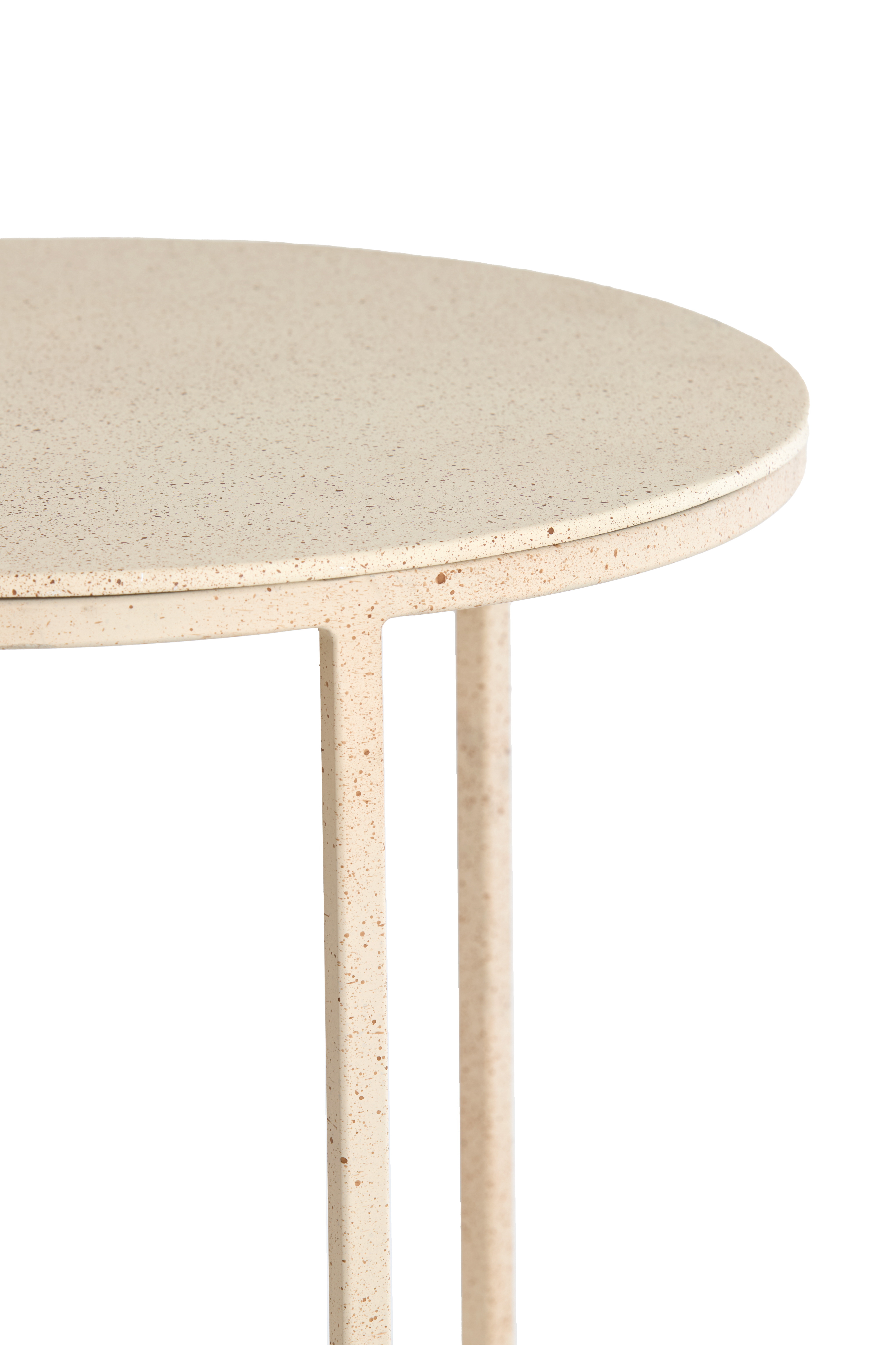 Light & Living Beistelltisch 2er-Set SADAR Durchm. 50x40 + 52x46cm in Sand+L brown spotted
