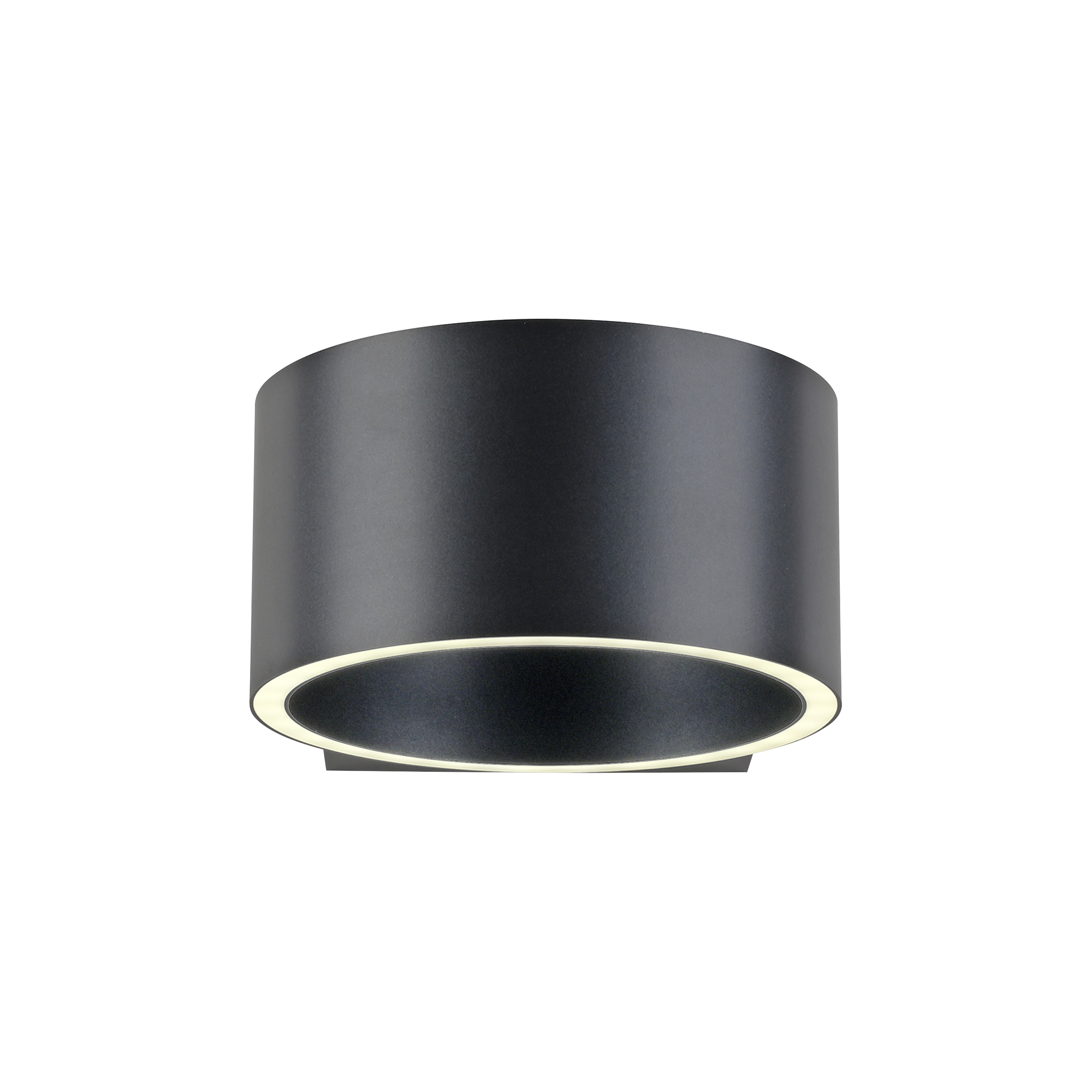Paul Neuhaus LED-Wandleuchte PURE CLIPSE 2-flammig in Farbe grau, Deckenleuchte, Wandlampe, Runde Leuchte, Schwarz, LED-Lampe