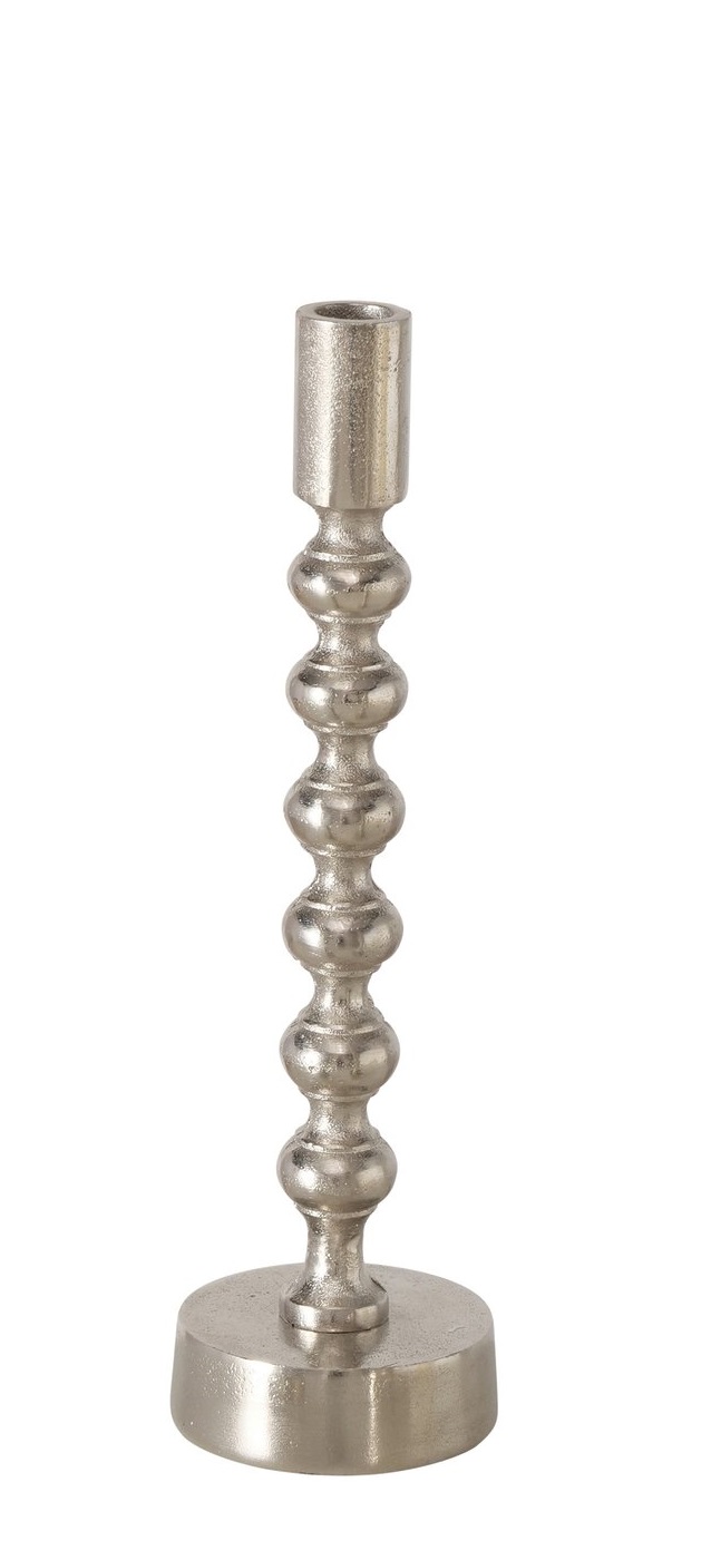 Boltze Kerzenleuchter Klisko ca. 31cm in Farbe Aluminium vernickelt silber