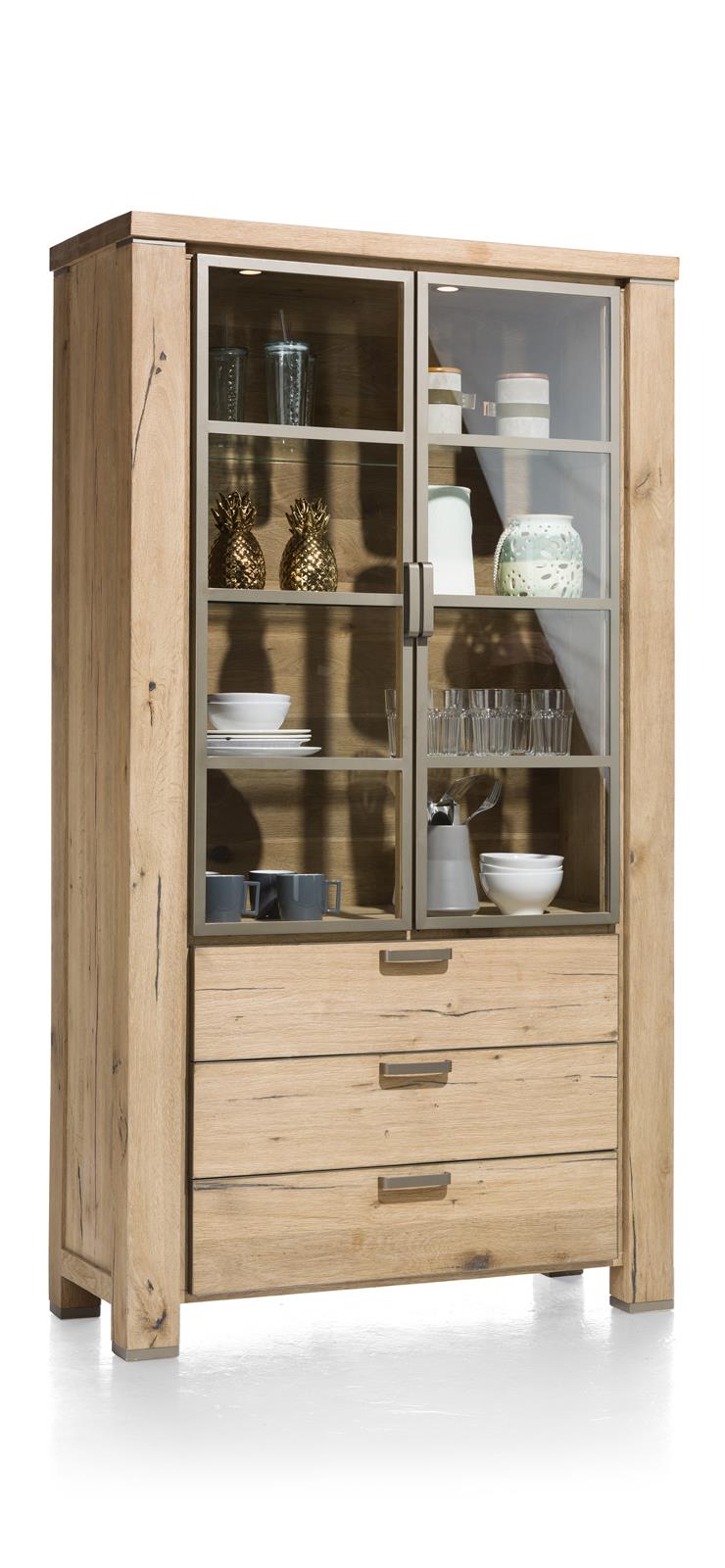 Habufa Vitrine CANOVA in Railway brown