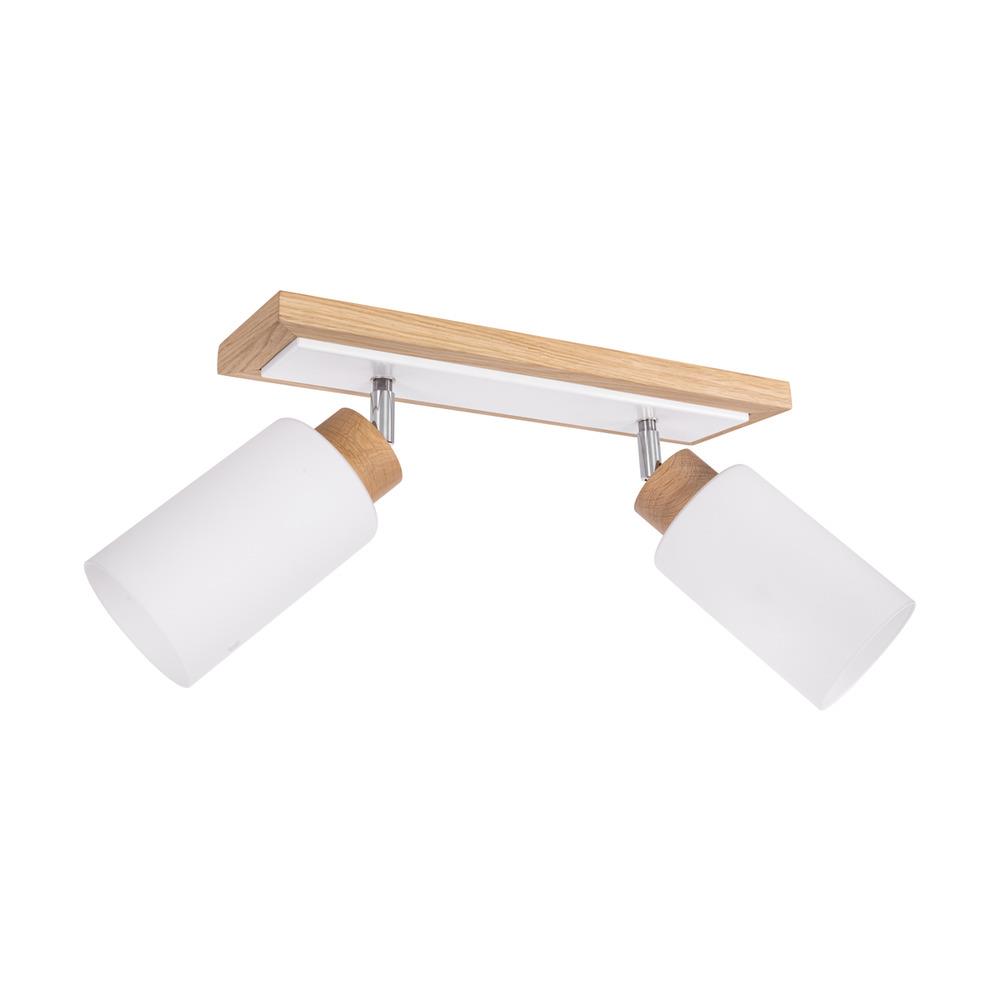 Spot Light Deckenleuchte Brianna Maße ca.26x9,5x40cm in Eichenholz/Weiss