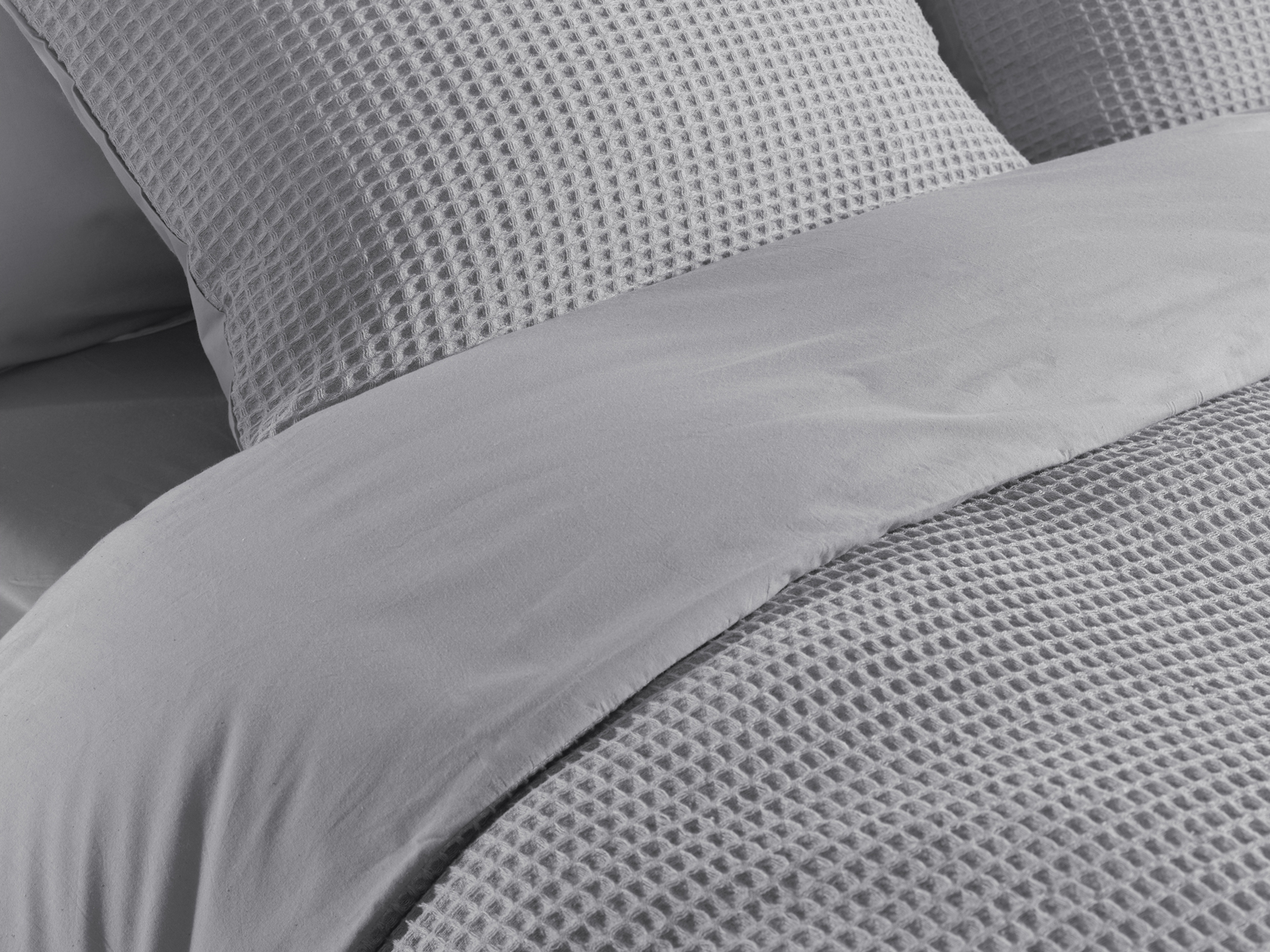 Bettwäsche ca. 155x220cm VAFALA in Grau Heckettlane Bettwäsche ca. 155x220cm in Farbe Melange-Grey