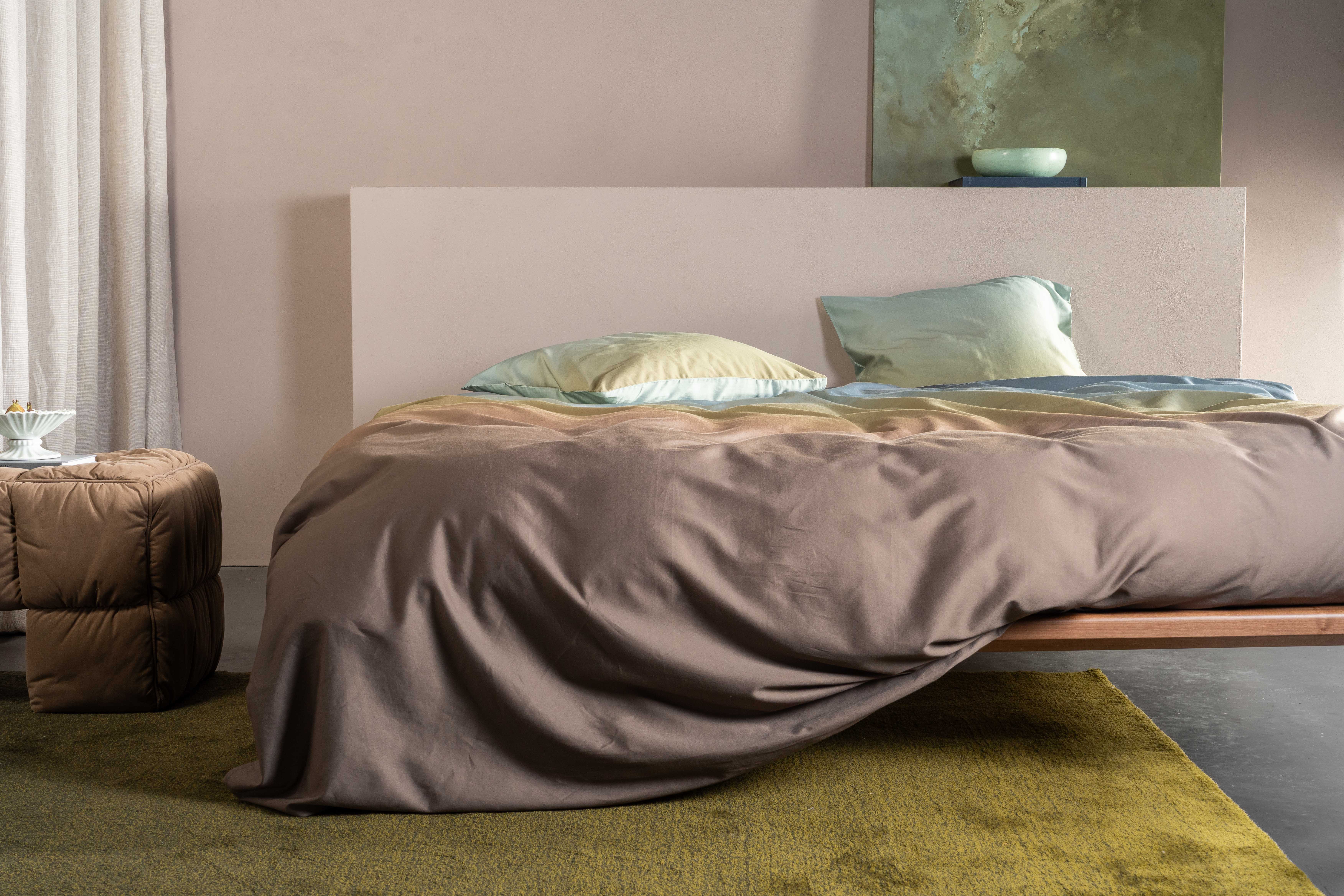 Bettwäsche LUNARE ca. 135x200cm in Farbe Dusty Teal, Bett, Bettdecke, Kissen, Betttuch, Muted Farben