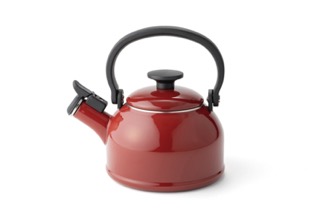 Profino Pfeifender Wasserkessel COTTON, Rot, 1,6L