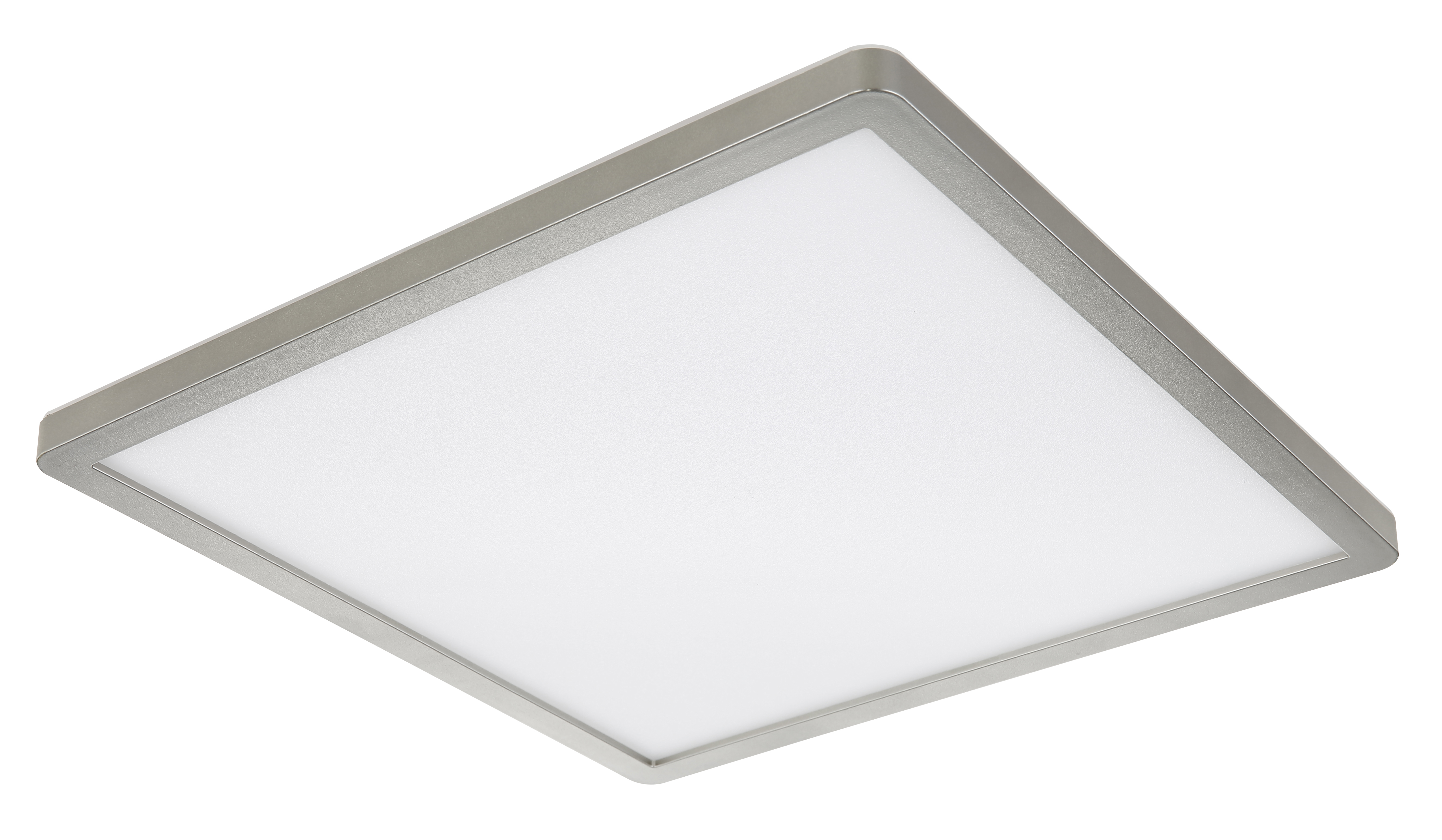 Globo LED-Deckenleuchte SAPANA ca. 29,4x29,4cm in Kunstoff Nickel matt/Opal weiß