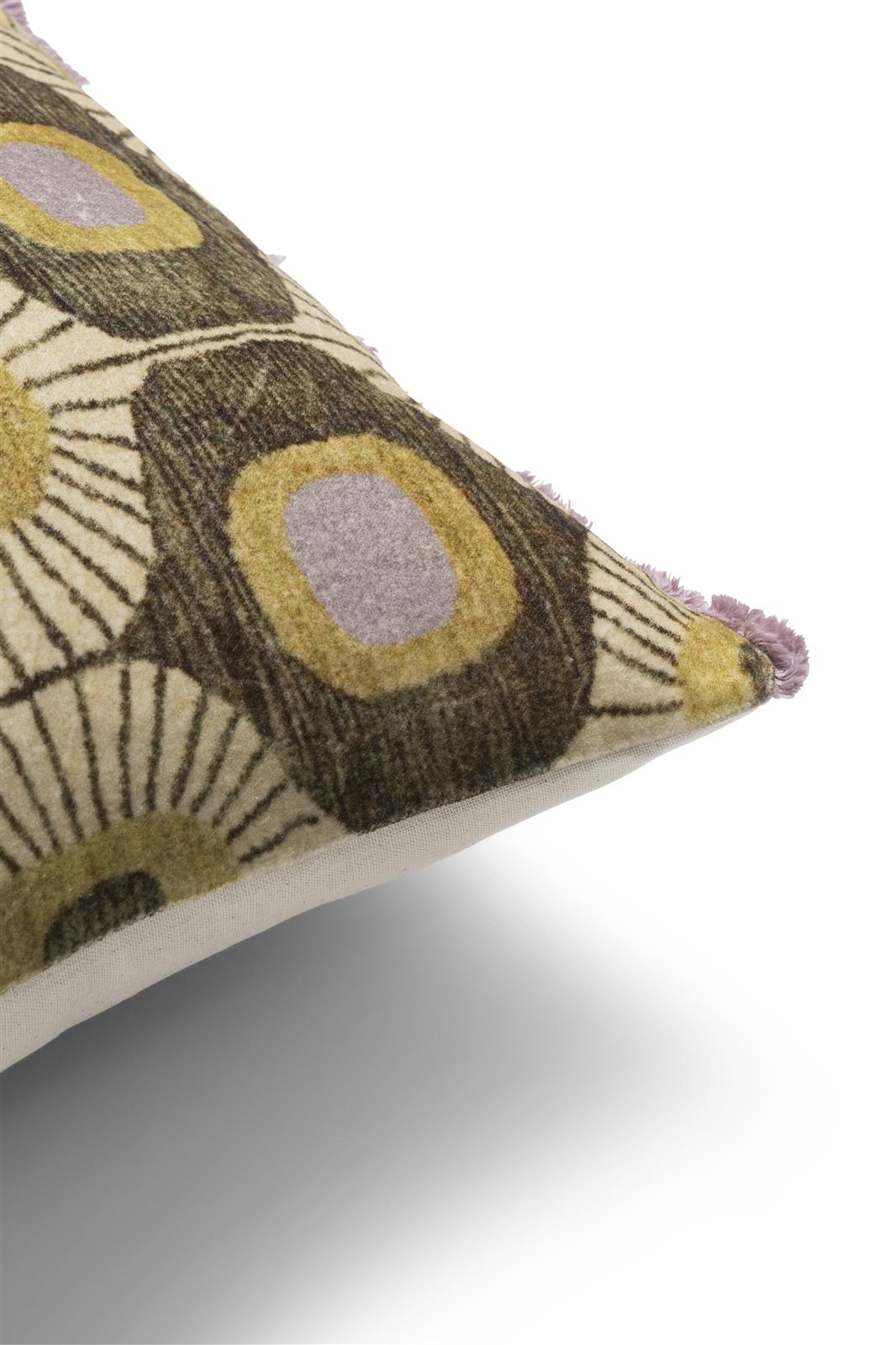 Coco Maison Kissen RIK ca. B80 T35 cm in Stoff grün/Violett