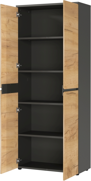 Germania Aktenschrank GW-Lissabon in Farbe Graphit/Navarra-Eiche-Nachbildung