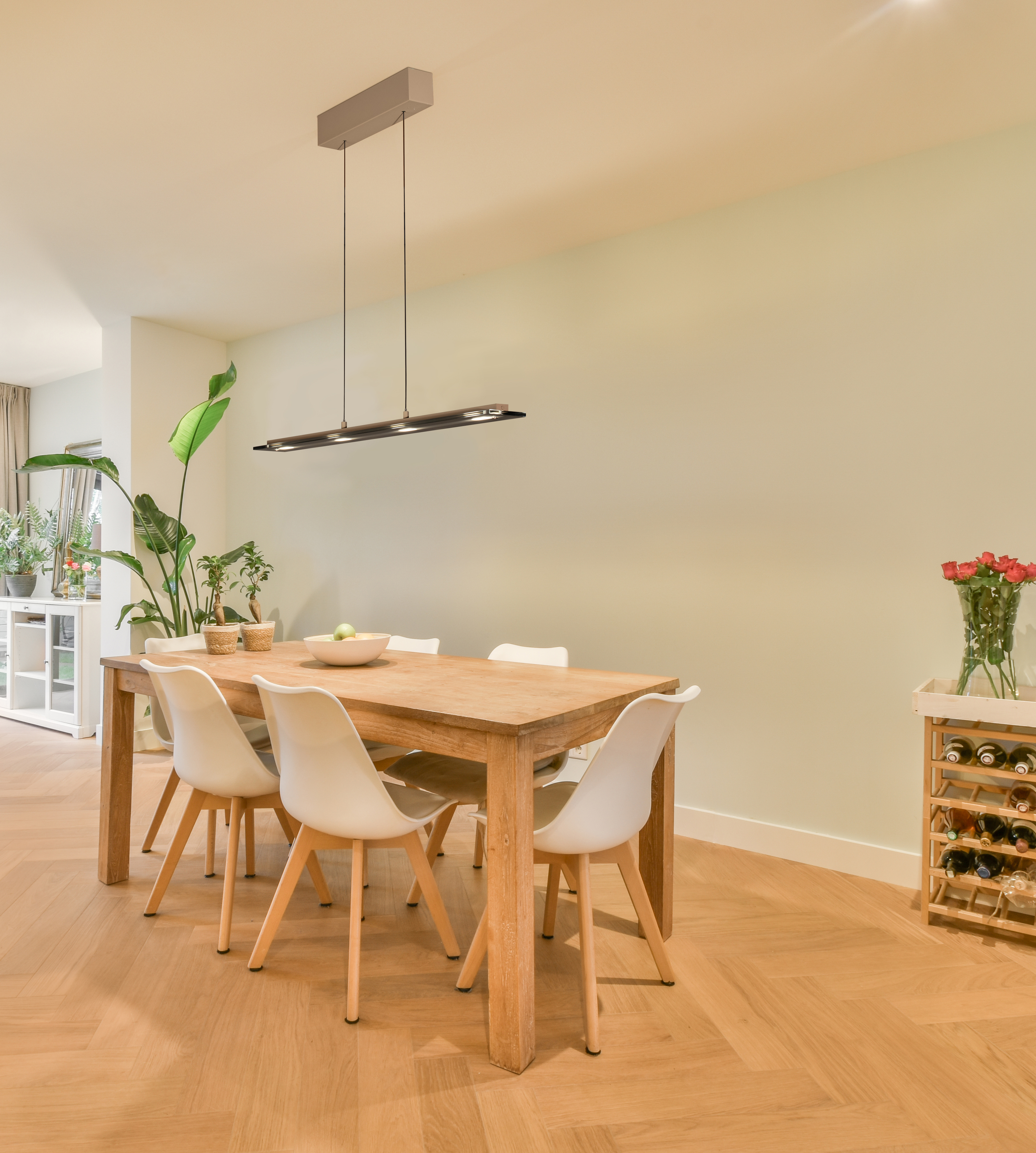 Fischer & Honsel LED-Pendelleuchte TORVI 4-flammig in Farbe Metall dark-greige/Glas rauchfarbig