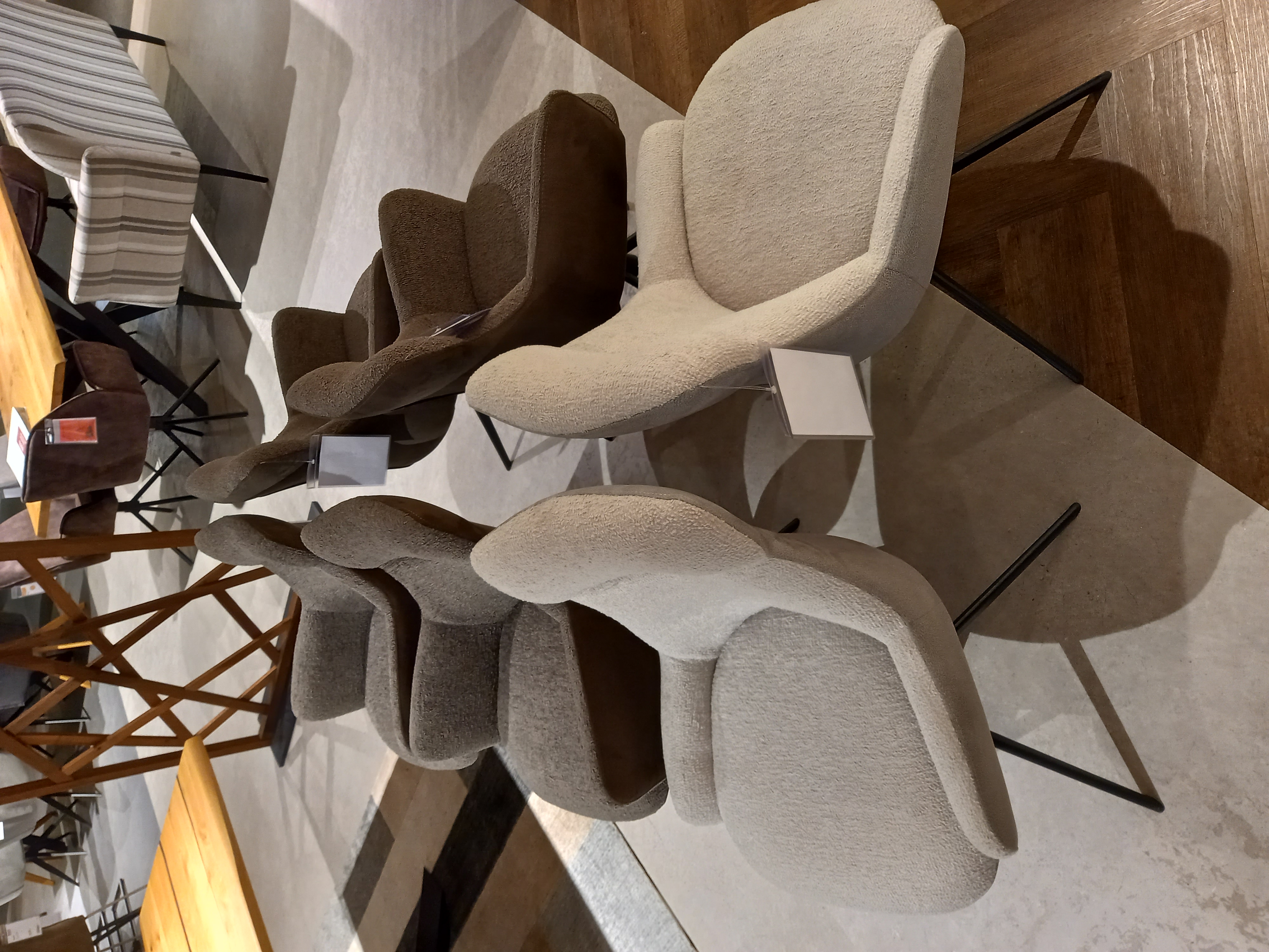 MCA Furniture Stuhlgruppe 6-tlg. in Stoff Vintagelook, Moebel, Stuhl, Tabelle, Drinnen, Innenarchitektur