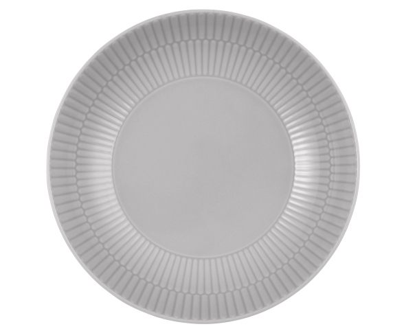 Seltmann Weiden Suppenteller rund 21cm Amina 3 Silbergrau , Porzellan, Töpferei, Teller, Untertasse