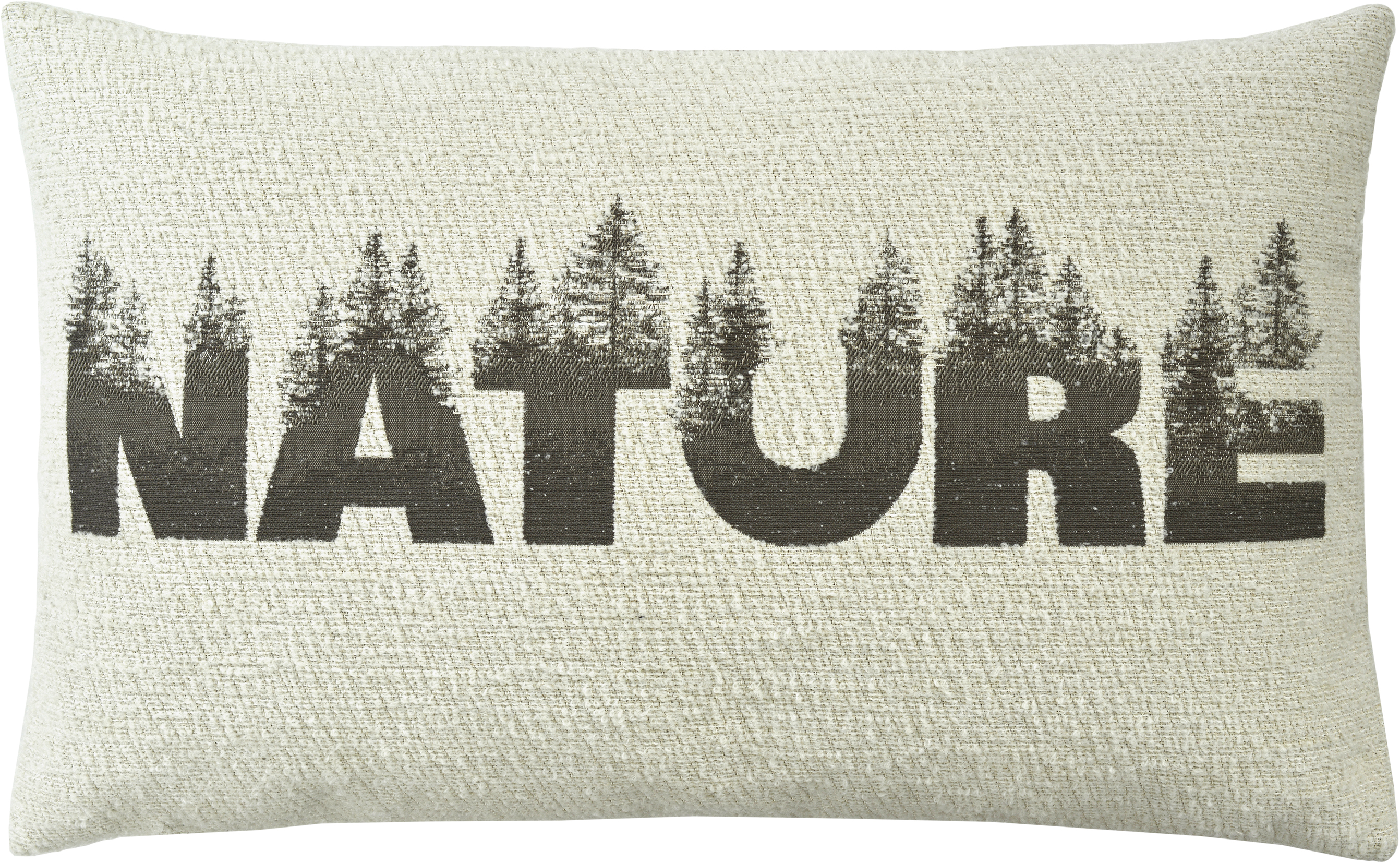 Sander Kissenhülle NATURE ca. 40 x 60cm in Farbe dk.taupe, Kissen, Kissenbezug, Waldsilhouette, Naturfarben, Textilkissen