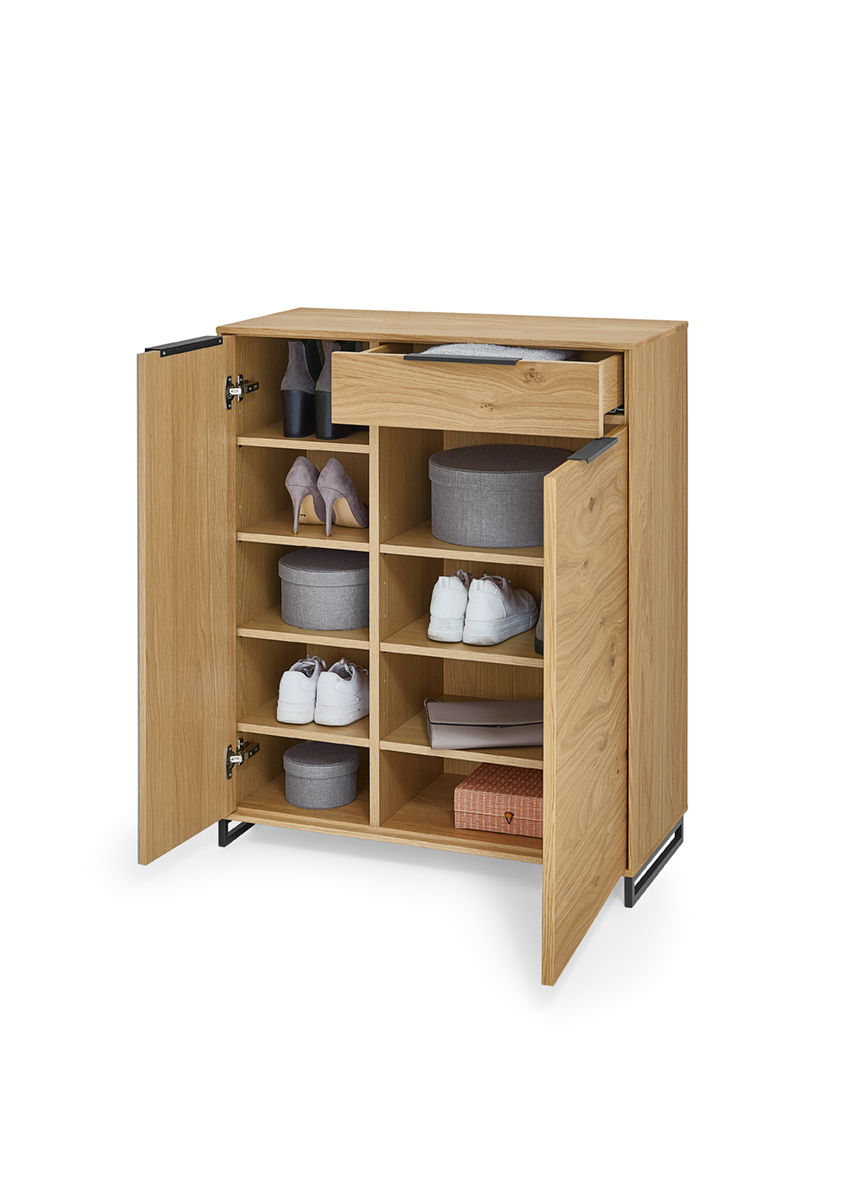 Voss Möbel Kommode LEONA B/H/T ca.86x105x37cm in Eiche bianco/Balkeneiche furn.