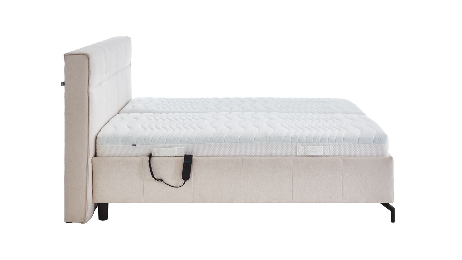 Polsterbett Pheline ca. 180x200cm in Stoff creme
