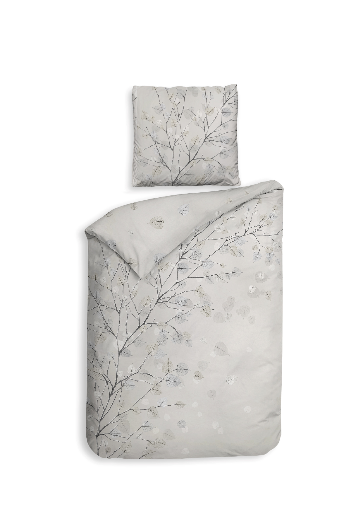 Heckettlane Bettwäsche ca. 155x220cm in Farbe Light-Grey, Kissen, Dekoration für Zuhause, Töpferei, Mobiliar, Vase