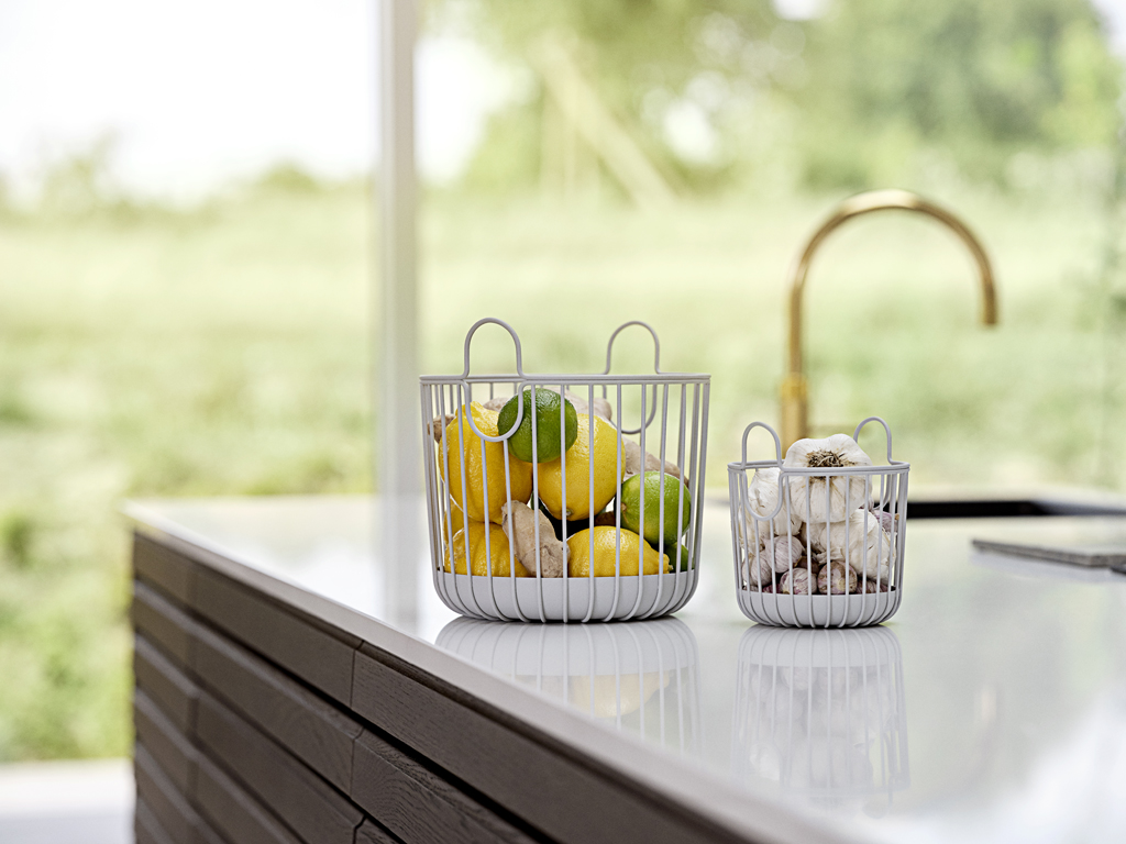 Zone Denmark Korb 20 cm in Farbe soft grey