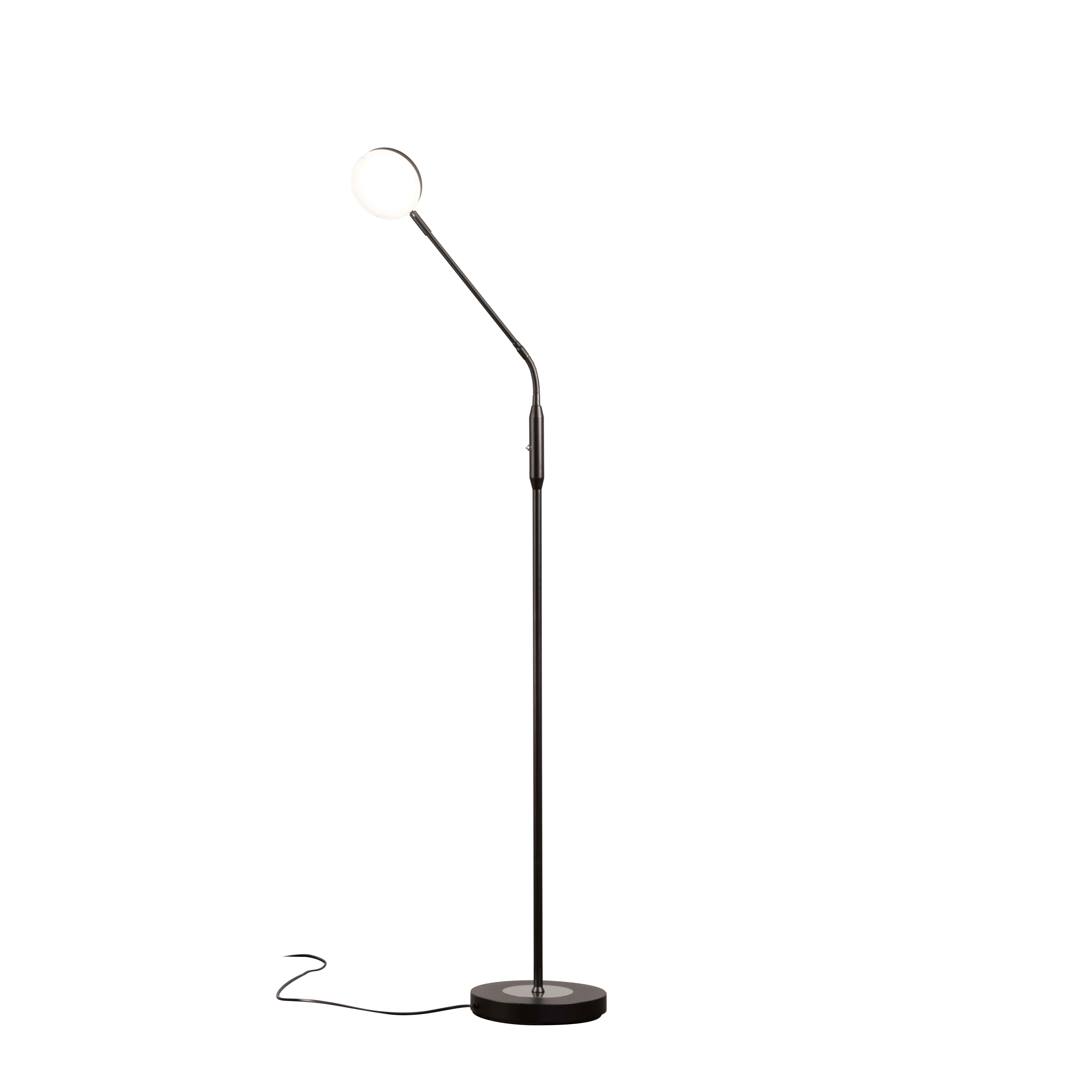Fischer & Honsel LED-Stehleuchte SORENTO ca. H160 cm, D23 cm in Metall sandschwarz matt,