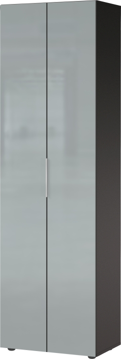 Germania Garderobenschrank GW-Genova in Farbe Graphit/Silbergrau