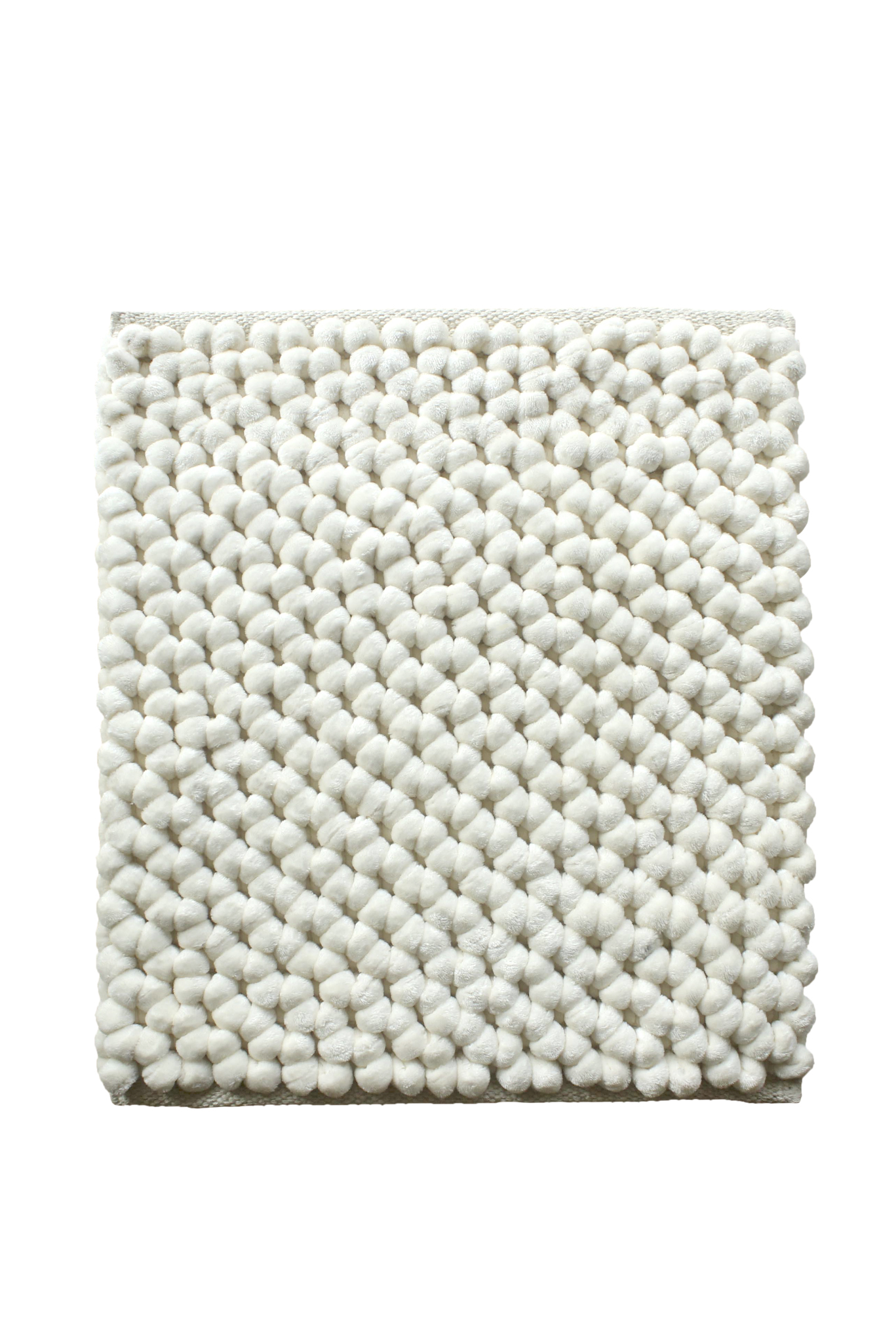 Badematte Lusso 60x60cm in off white Badematte Lusso 60x60cm in off white, Seifenkissen, Schaumbad-Matte, Baumwollkugel, Textil, Hochflor
