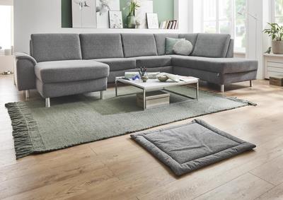 Dietsch Wohnlandschaft CASA ca. 335x195cm in Stoff silber