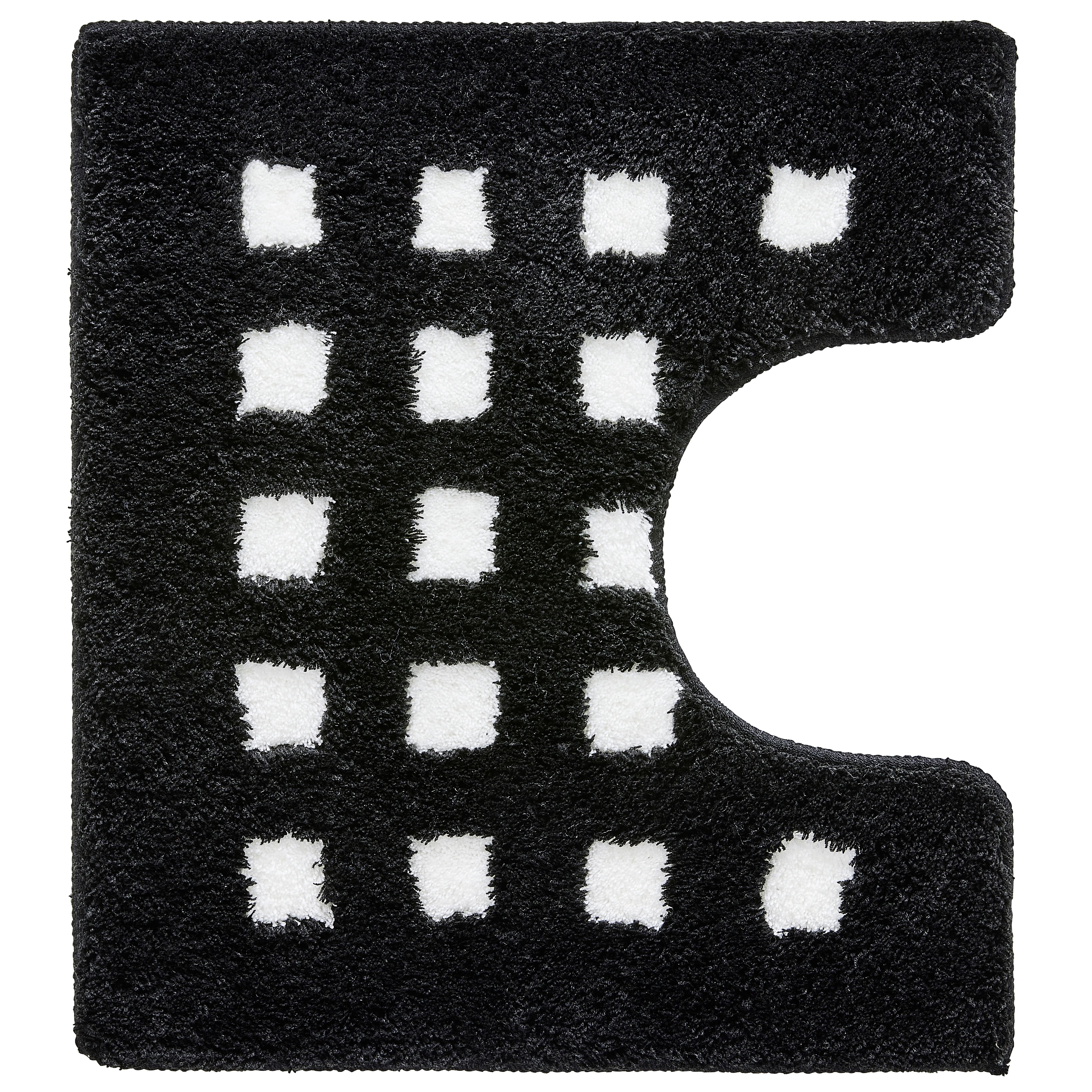Kleine Wolke WC-Vorleger BOXES ca. 55x50cm in Farbe Schwarz/Weiß