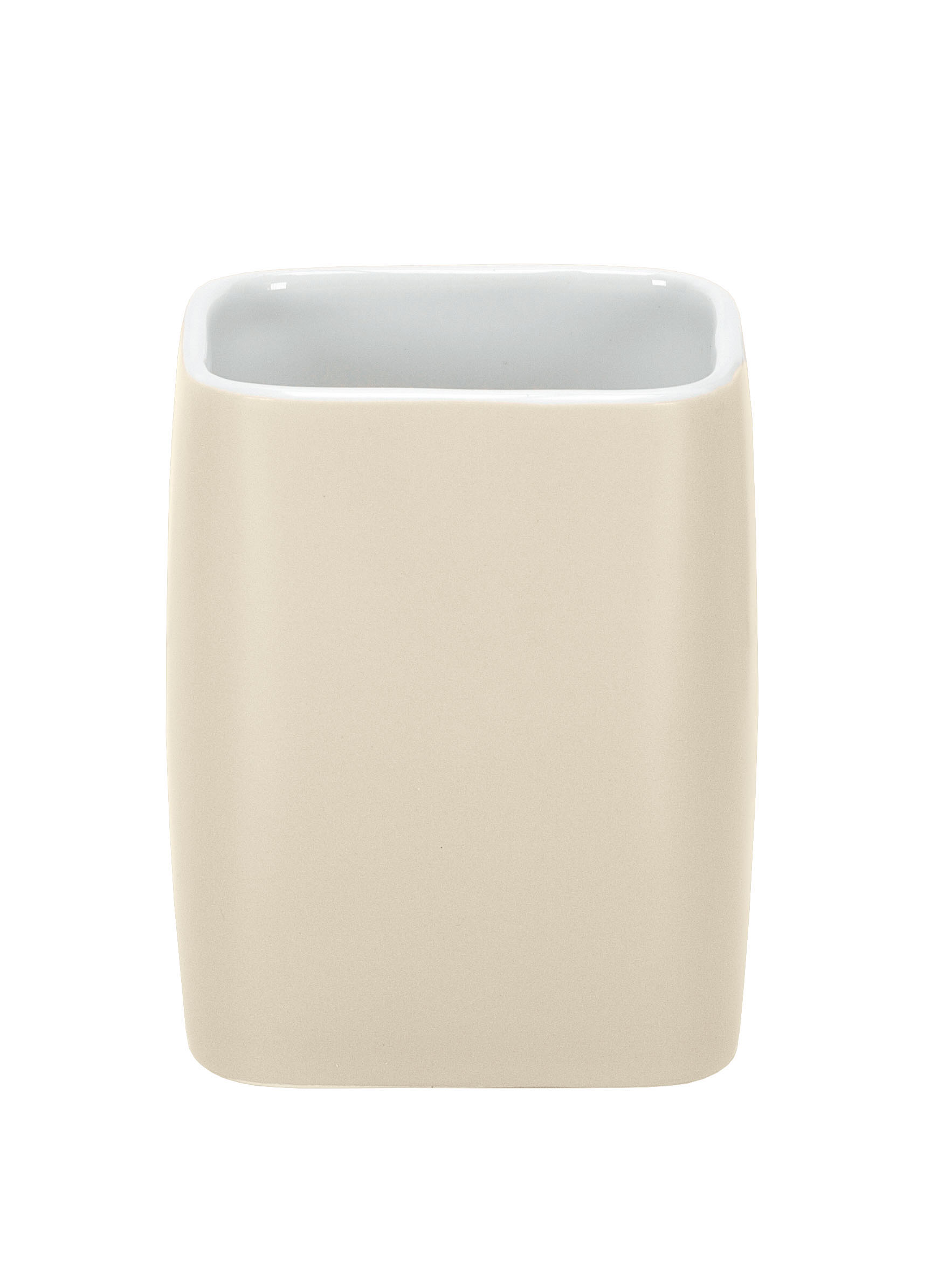 Kleine Wolke Zahnputzbecher CUBIC ca. 7,4x7,4cm in Farbe Natur Kleine Wolke Zahnputzbecher CUBIC ca. 7,4x7,4cm in Farbe Natur, Becher, Stifthalter, Beige, Porzellan, rectangulär