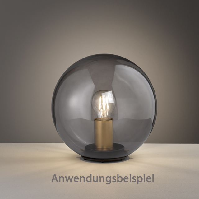 Fischer & Honsel Tischleuchte DINI 1-flammig in Farbe Glas rauchfarbig transparent