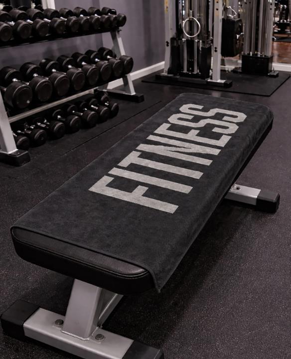 Frottiertuch Fitness 50x130 cm in metal, Fitness bench, Gym bench, Dumbbell rack, Weight room, Pad/padded bench
