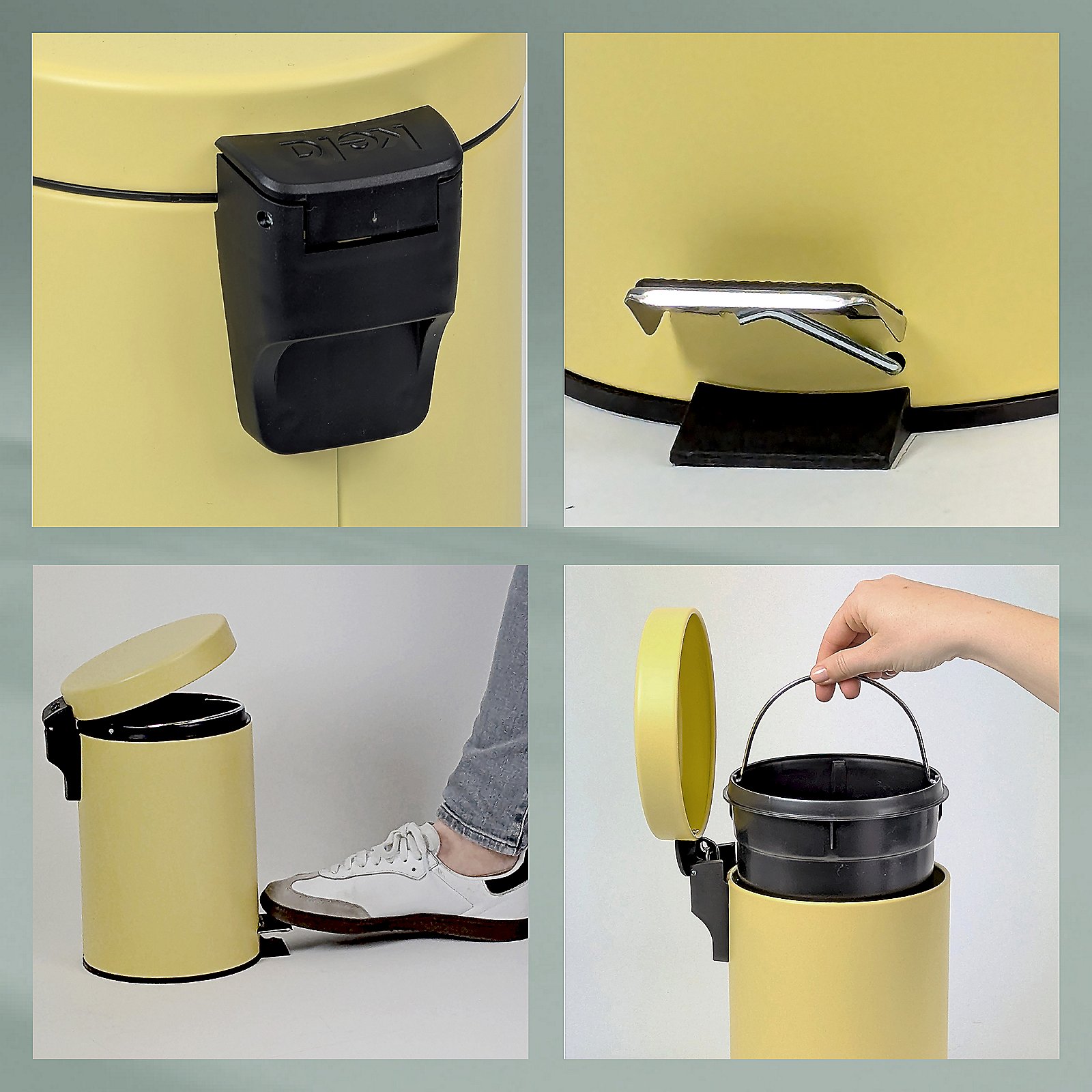 Kela Kosmetikeimer Monaco in Fb. Sonnengelb, Band