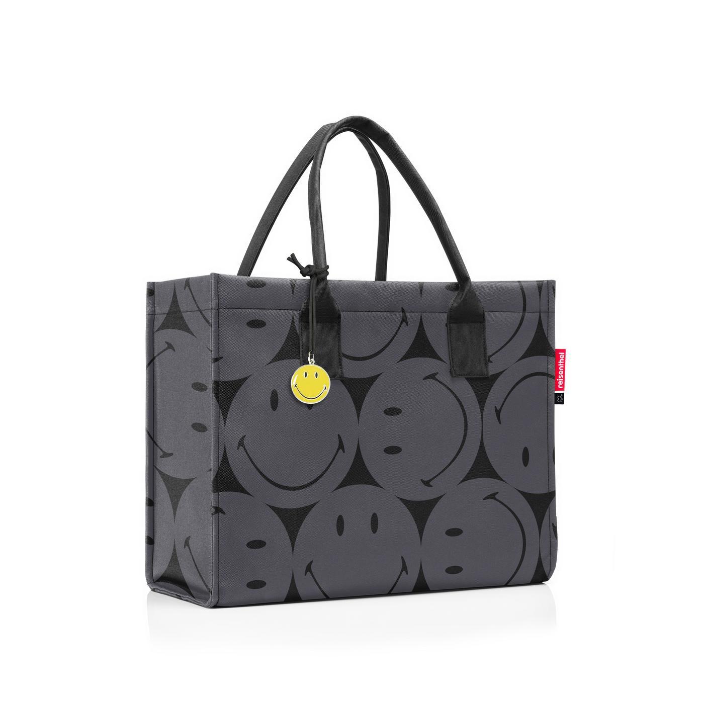 Reisenthel DAILY SHOPPER in Farbe smiley grey Reisenthel DAILY SHOPPER in Farbe smiley grey, Tasche, Smiley Muster, Grau, Logoanhänger, Taschenzubehör