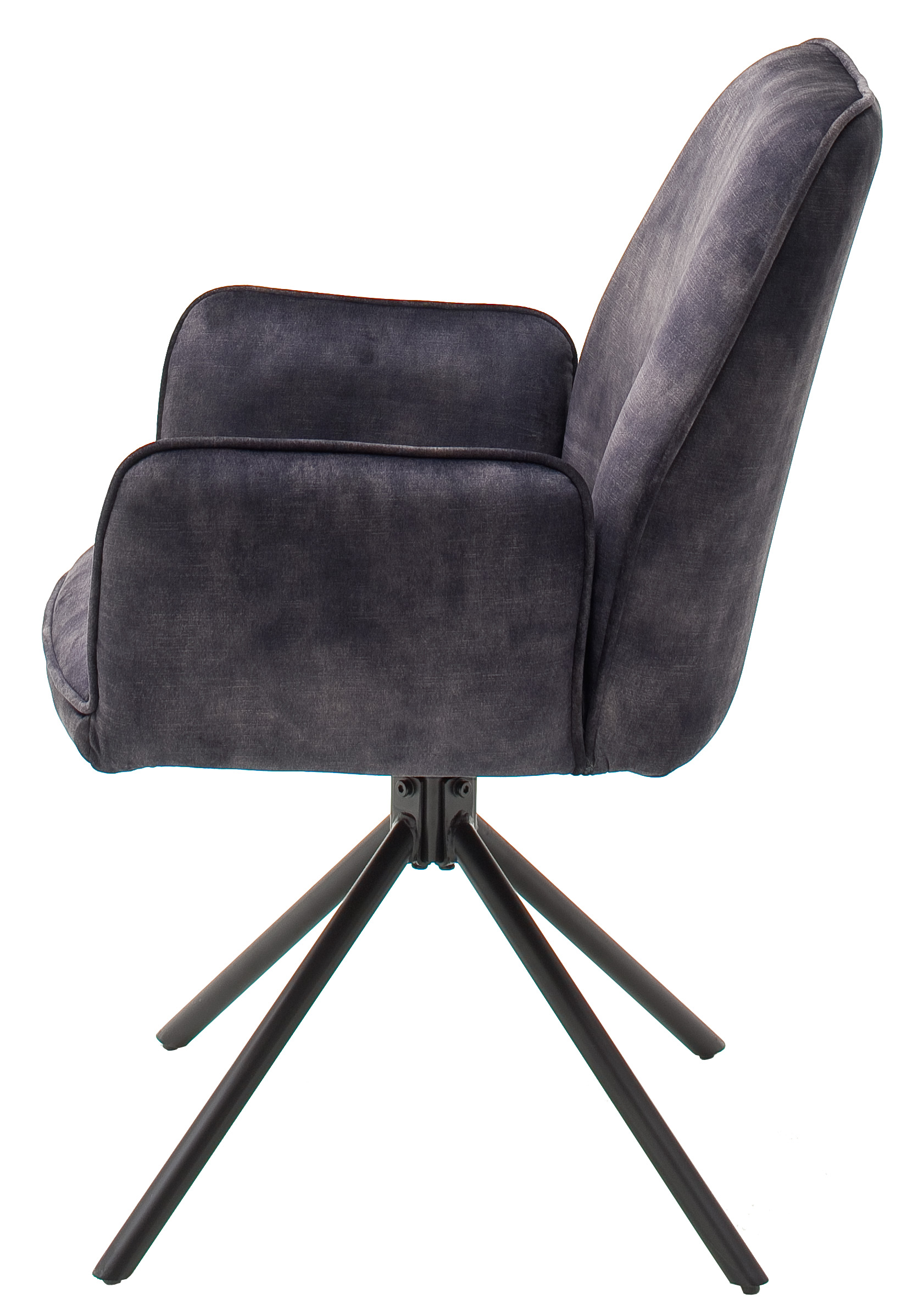 Armlehnstuhl OTTAWA 4 ca. B43 H50 T44 cm in Vintage Velouroptik grau/braun Armlehnstuhl OTTAWA 4 ca. B43 H50 T44 cm in Vintage Velouroptik grau/braun, Moebel, Stuhl, Kissen, Dekoration für Zuhause, Sessel