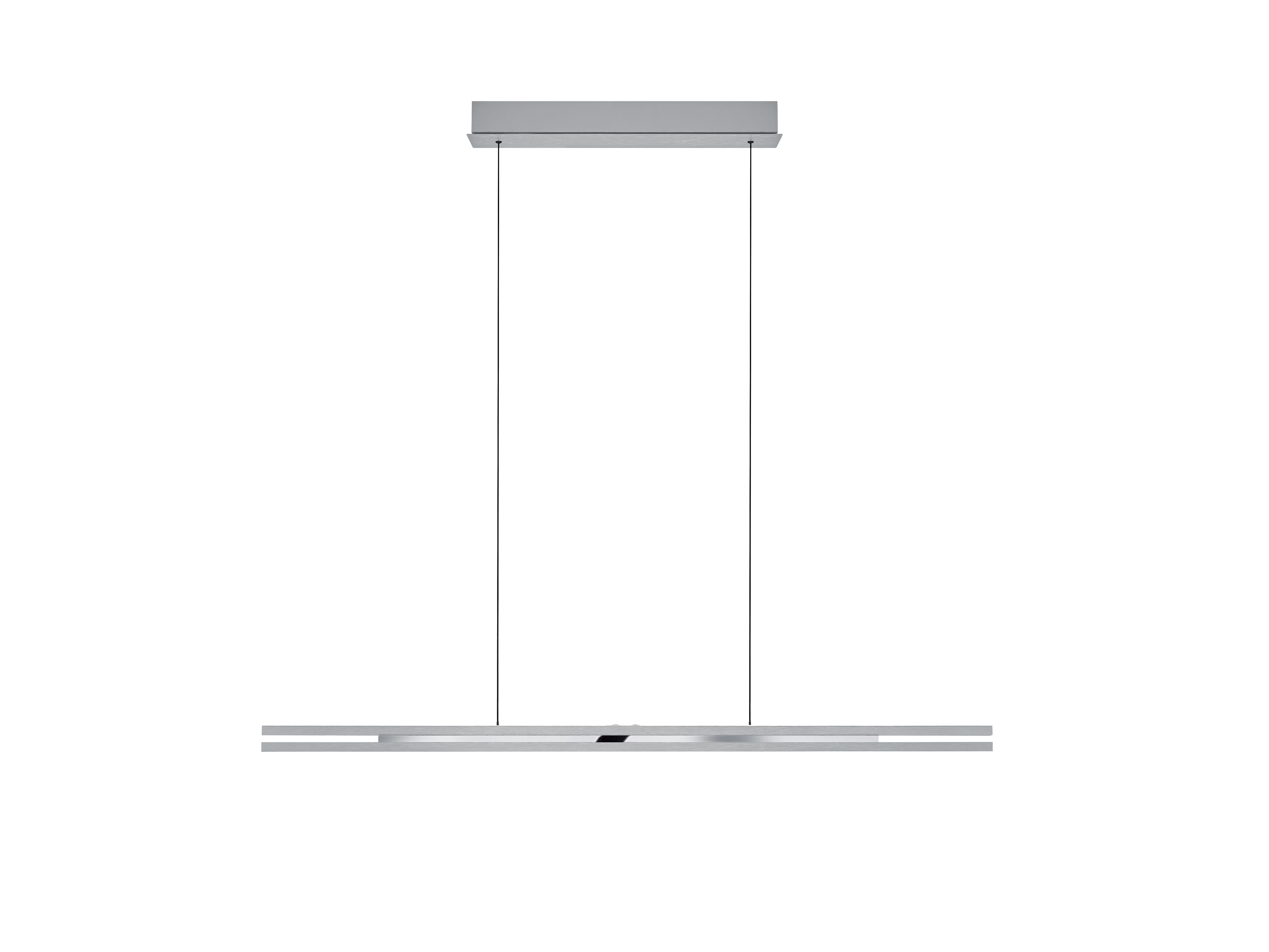Elements by Bankamp LED-Pendelleuchte BEN in Nickel mit Chrom abgesetzt B-Leuchten LED-Pendelleuchte BEN in Nickel mit Chrom abgesetzt