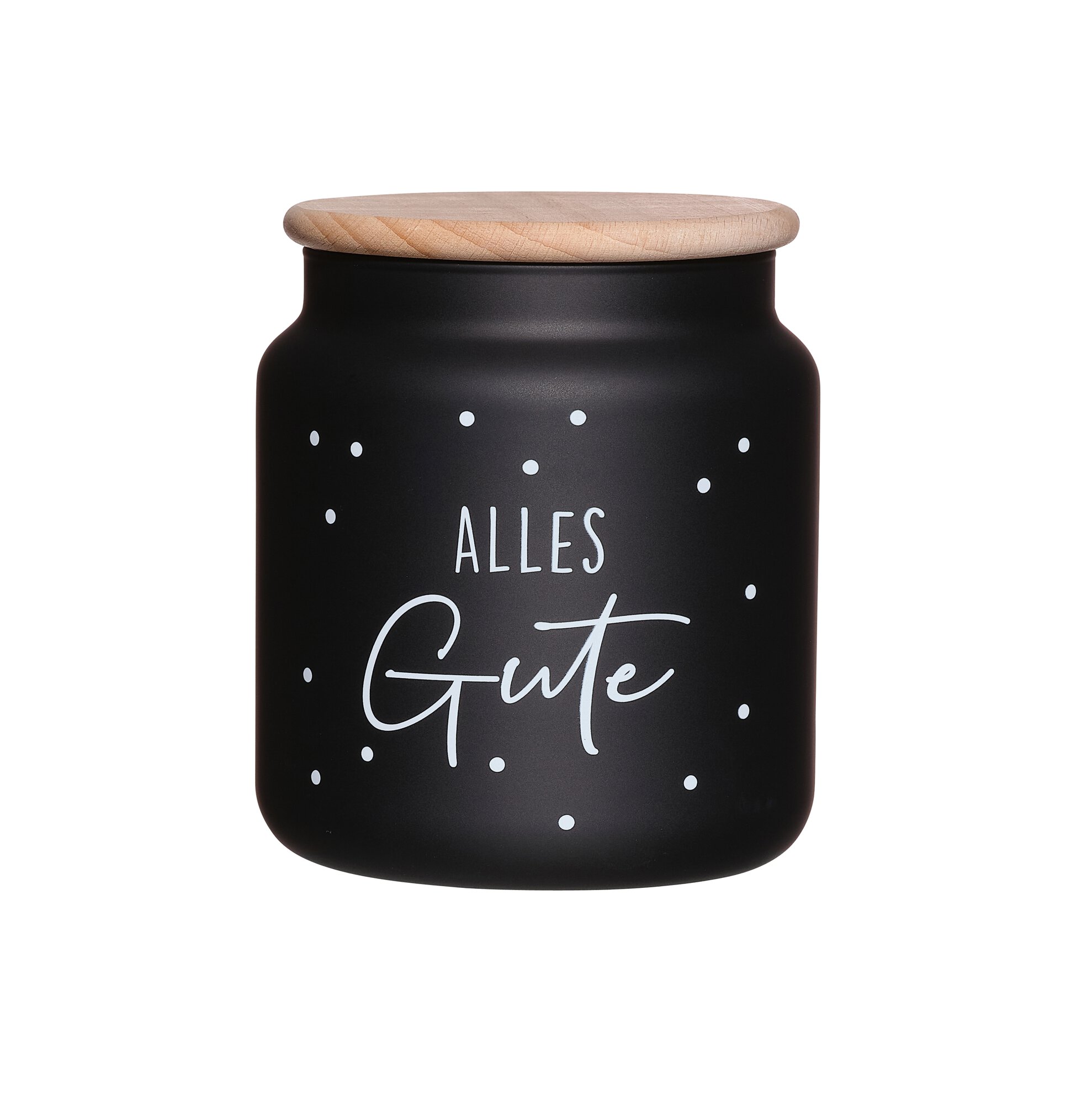 Ritzenhoff & Breker Vorratsdose 1100ml SVART aus Glas schwarz/weiß