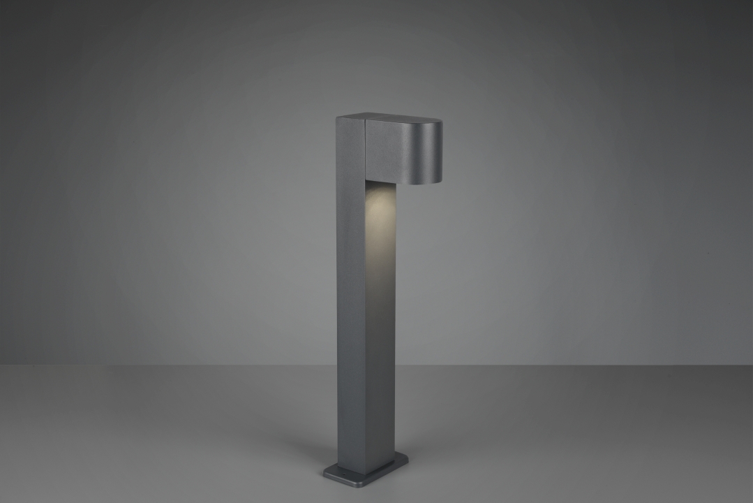 Trio Pfosten ROYA 1-flammig in Farbe anthrazit, Metall Nickel matt Trio Pfosten ROYA in anthrazit, Metall Nickel matt