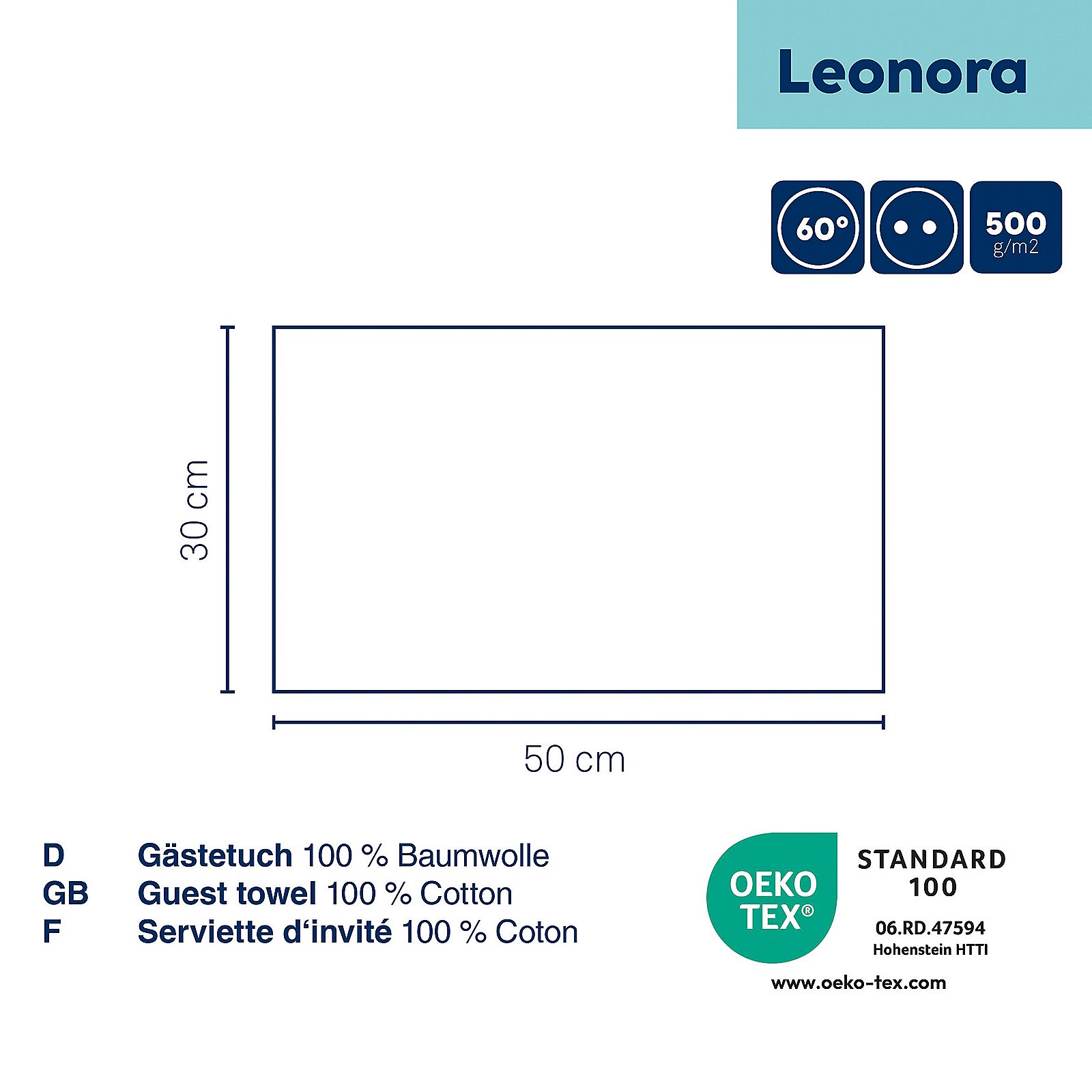 Kela Gästetuch Leonora nebelblau LEONORA in nebelblau, Gästekusche, 100% Baumwolle, Tischläufer, Gästehandtuch, Made in Germany?