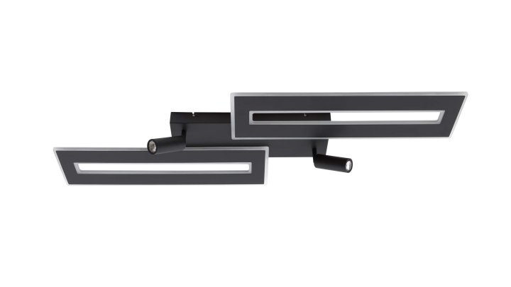 Interliving LED-Deckenleuchte IL-9336 in Metall schwarz matt