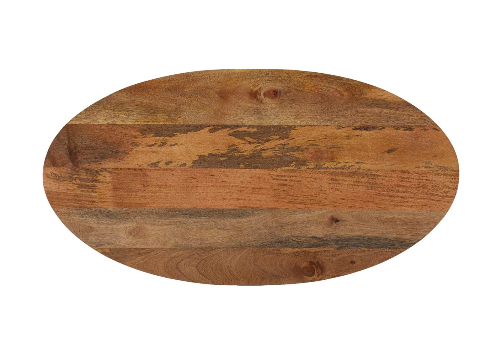 // Couchtisch // Platte Mango massiv natur, gebeizt und lackiert // Metallgestell schwarz // ca.130 x 70 cm, H42 cm // mit Schweizer Kante, holzbrett, holzplatte, runde tischplatte, naturholz, holzmaserung
