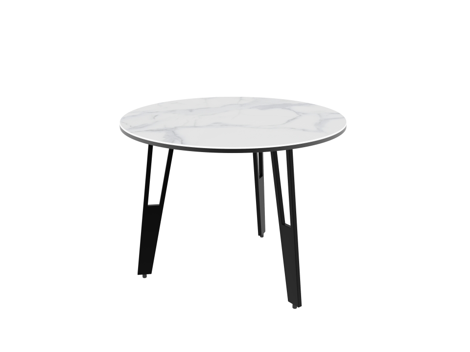 Akante Beistelltisch TOSCA RONDE in Keramik Maromoroptik matt, Kaffeetisch, Mobiliar, Tabelle, Esstisch