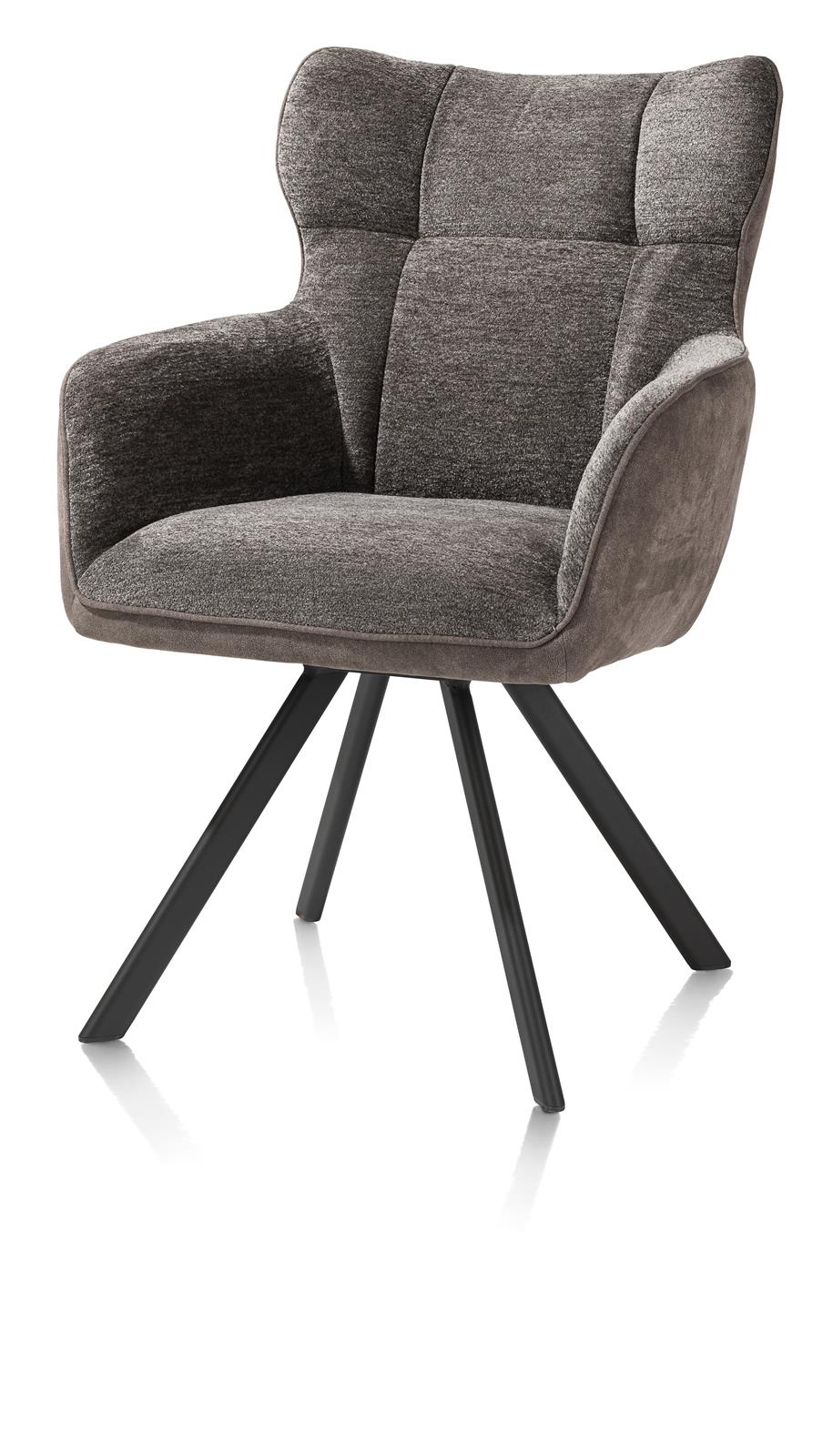 Armstuhl Joah Stoff Grau Habufa Armstuhl JOAH ca. B63 H91 T69 cm in Stoff Calabria lava