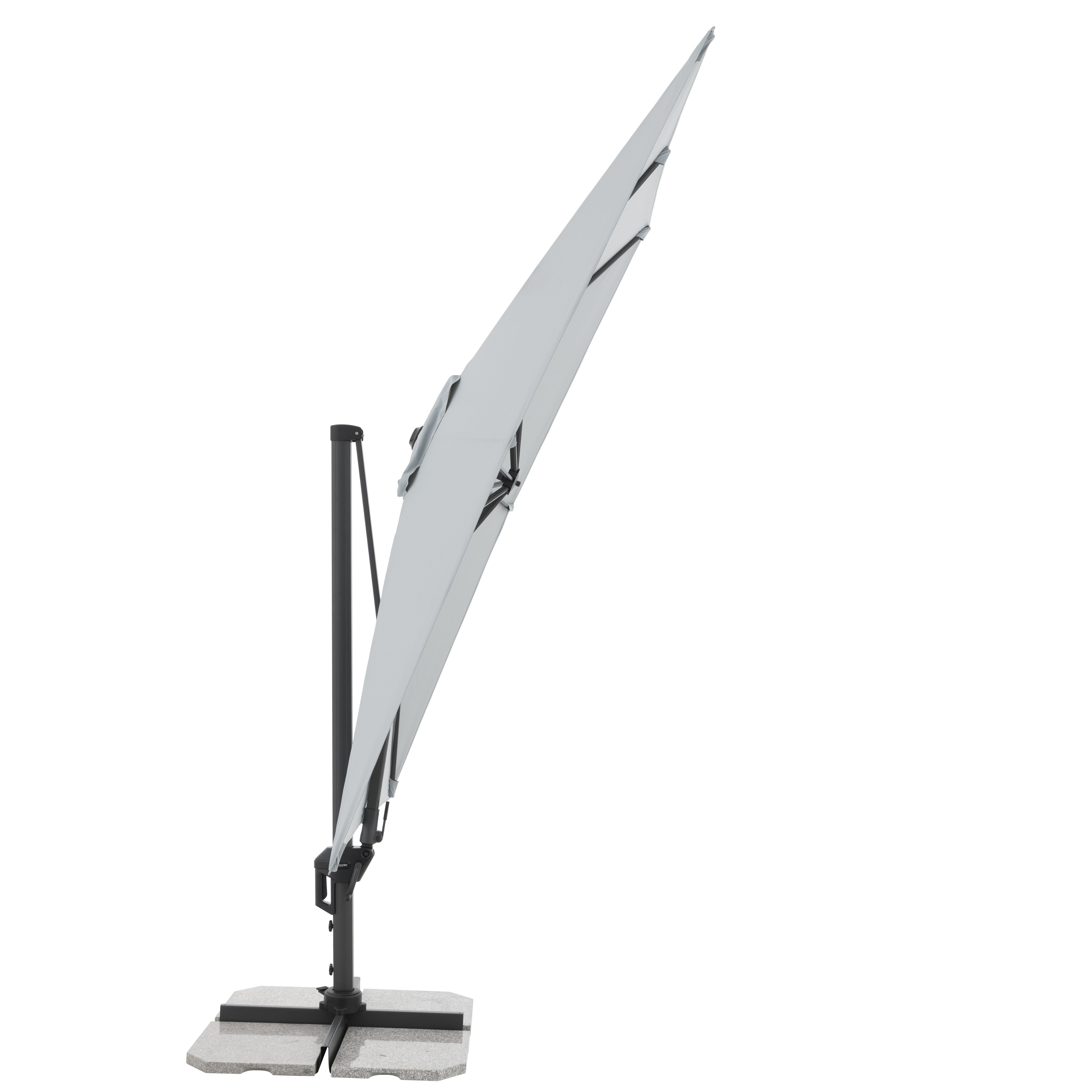 Doppler Pendelschirm ACTIVE PENDEL ca. 310x210cm in Farbe hellgrau, Sonnenschutz, Sonnensegel, Outdoor-Blendschutz, Shade Sail, Stoffdach