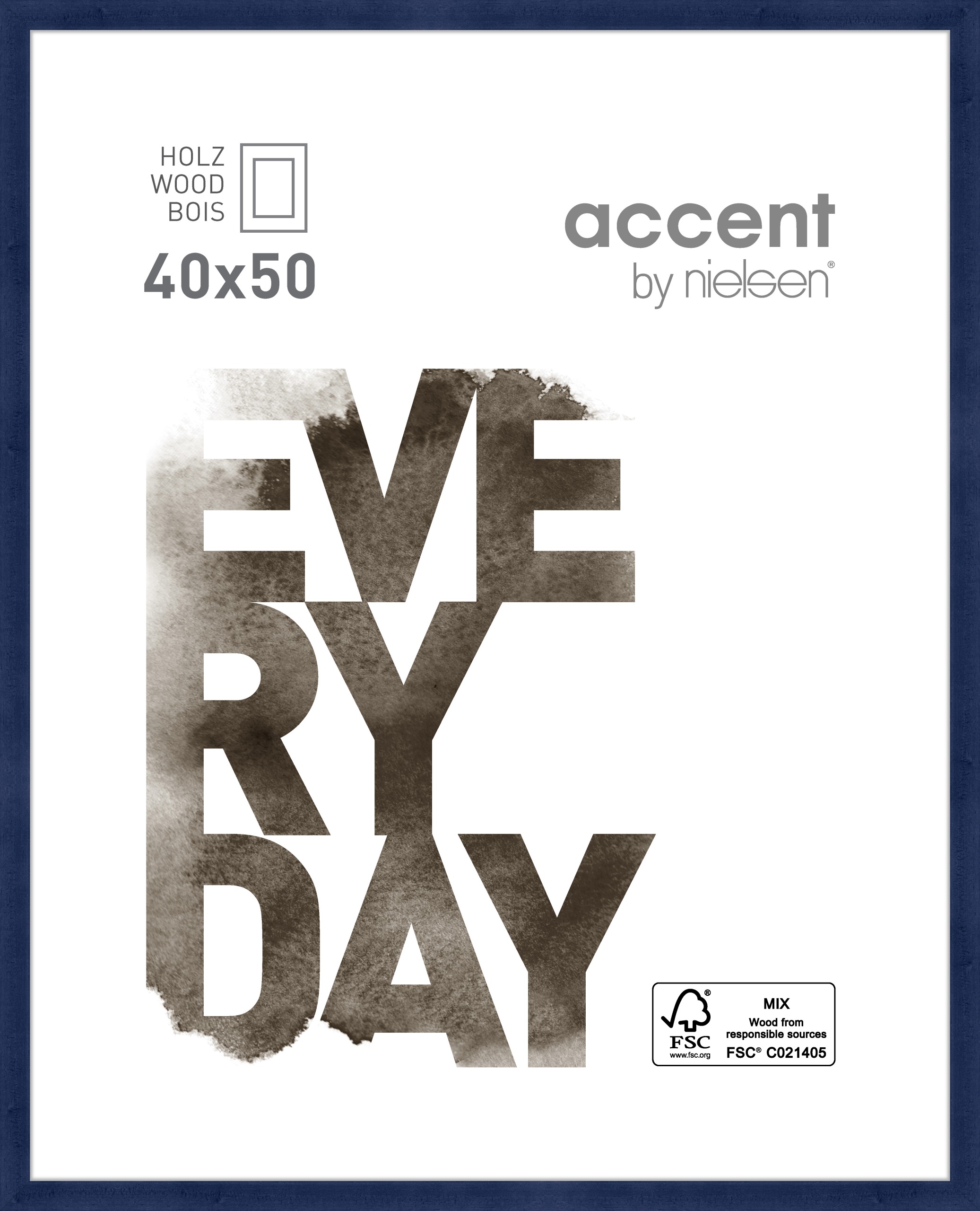 Accent by Nielsen Holz Bilderrahmen Zoom ca. 40x50cm in Farbe Dark Blue