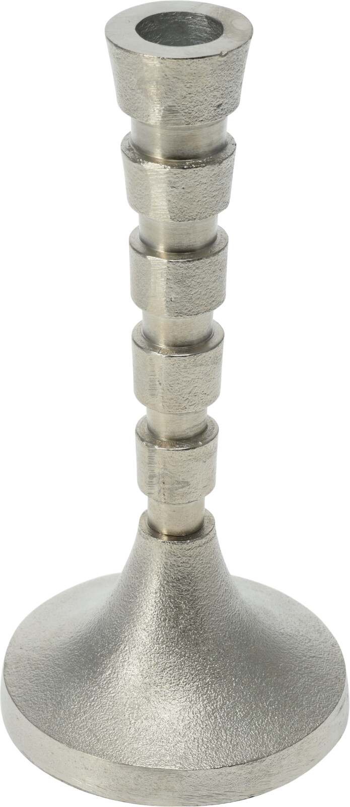 Kerzenleuchter 21cm Silber, Rauchrohr, Kerze