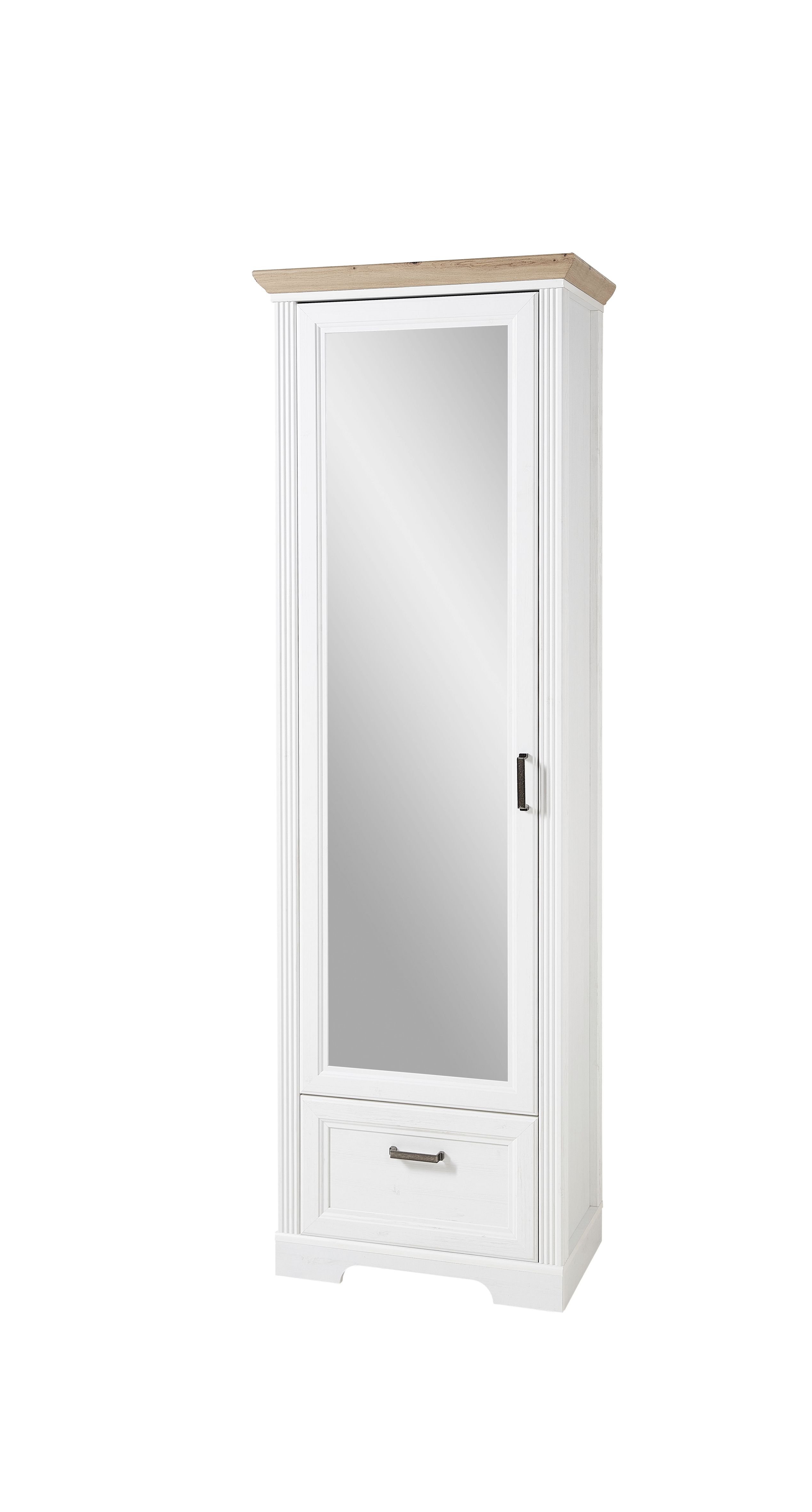 Garderobenschrank B/H/T ca. 65/204/41 cm in Mehrfarbig Innostyle Garderobenschrank Jasmin in Pinie hell/Artisan Eiche, 204 x 65 cm