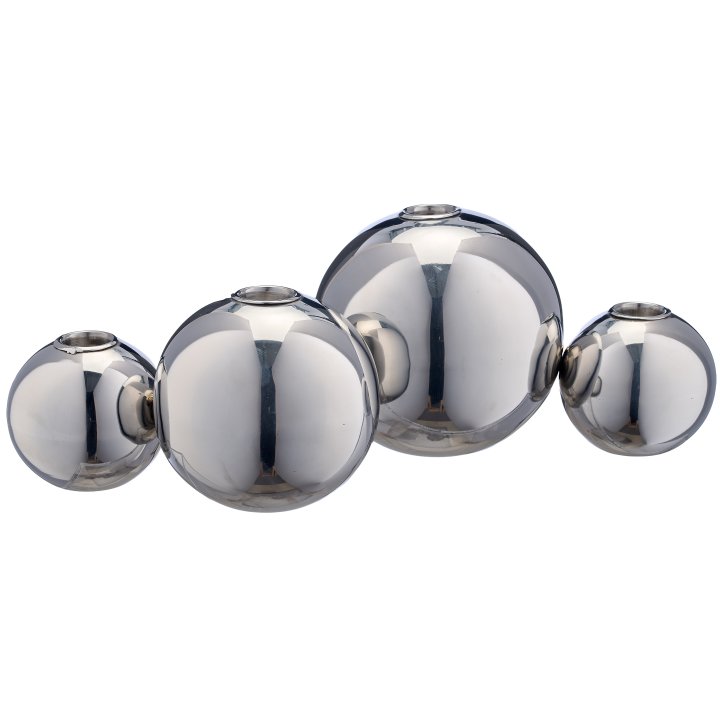Edelstahl 4er-Set Kerzenhalter FRANK in Silber / Metall Gasper Edelstahl 4er Kerzenhalter FRANK in silber, Stahl, Deckenventilator, Elektrisches Gerät, Elektronik, Hardware