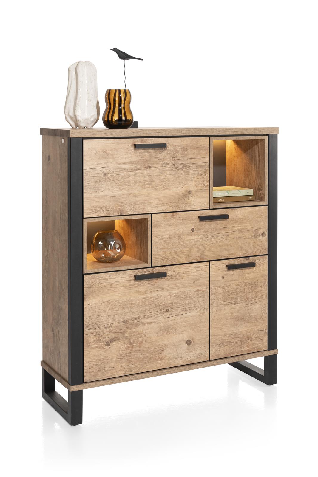Highboard ca. B120 H140 T42 cm in barnwood, finishing
