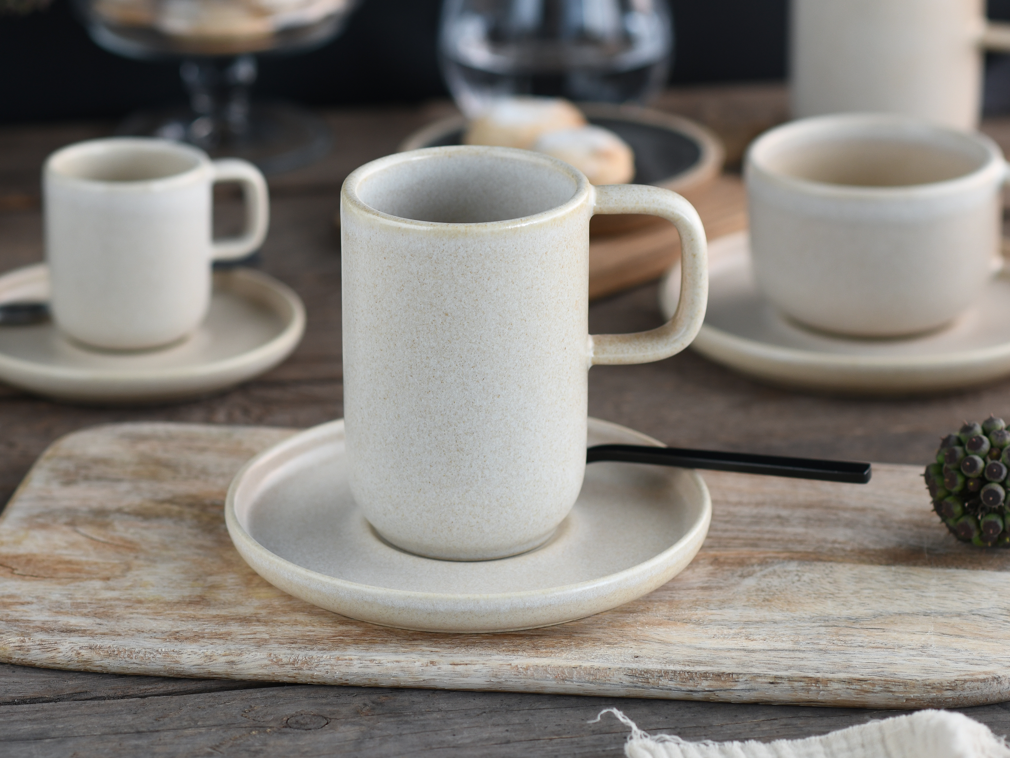 CreaTable Kaffeebecher Uno in Farbe sand