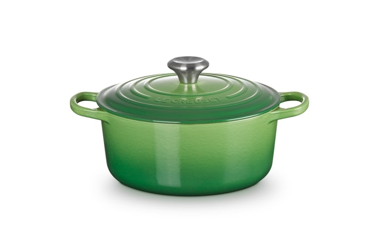 Le Creuset Bräter Sig 24cm SIG in Farbe Bamboo Green Le Creuset Bräter Sig 24cm Bamboo Green Rund