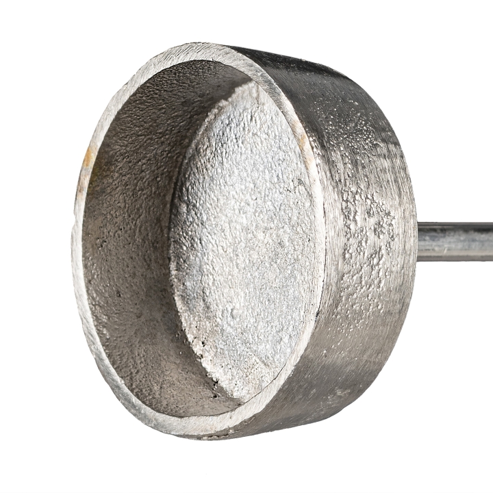 Gasper Aluminium Kerzenhalter mit Pin in Farbe Silber, Aluminium, Puder