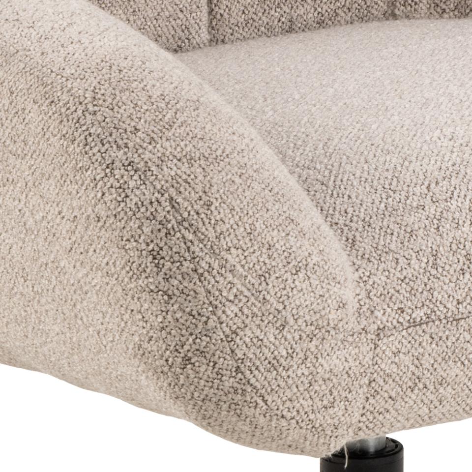 Actona Lehnstuhl PARIS in Monza Stoff beige, Gestell matt schwarz